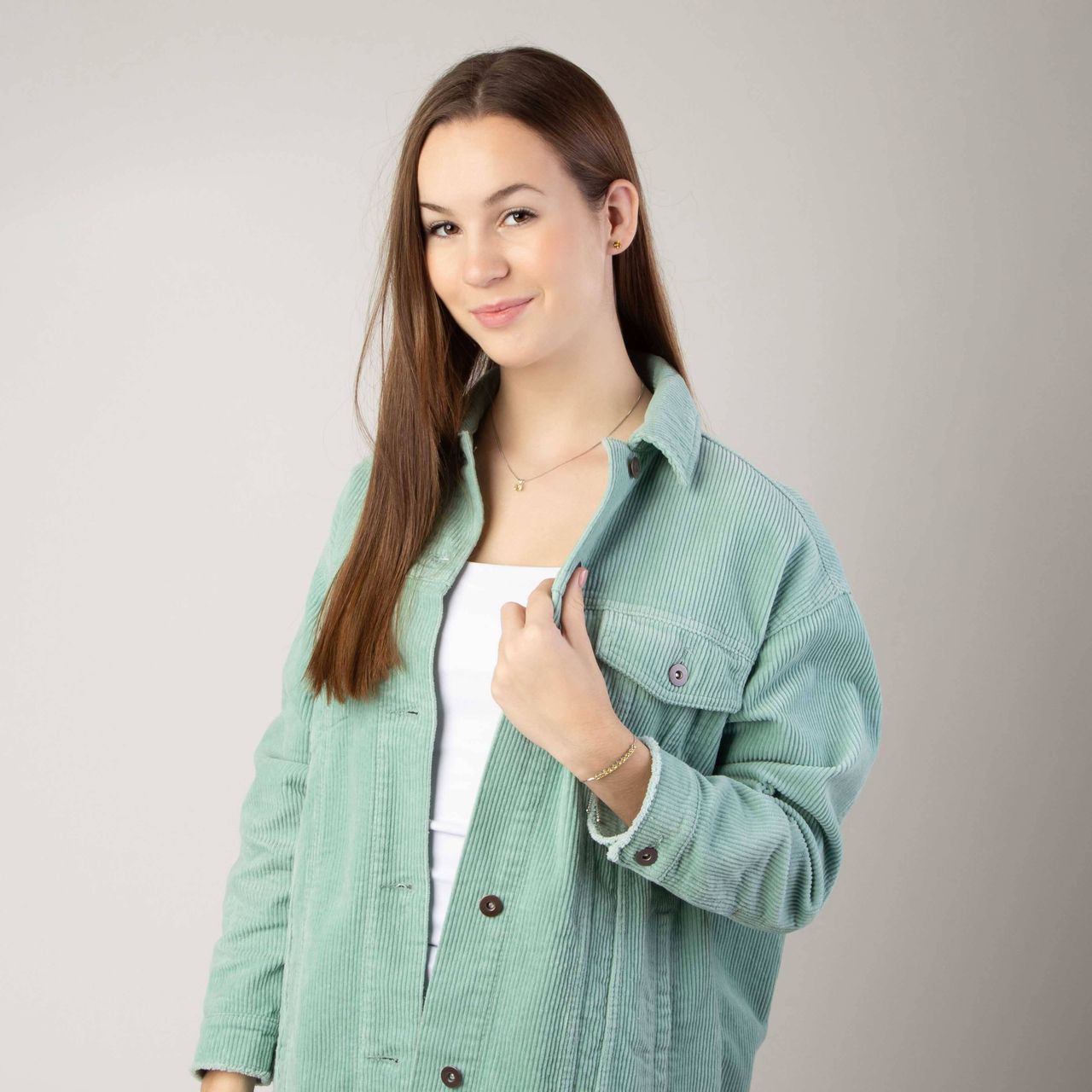 Halskette, 925 Silber, Kristall, Light Topas