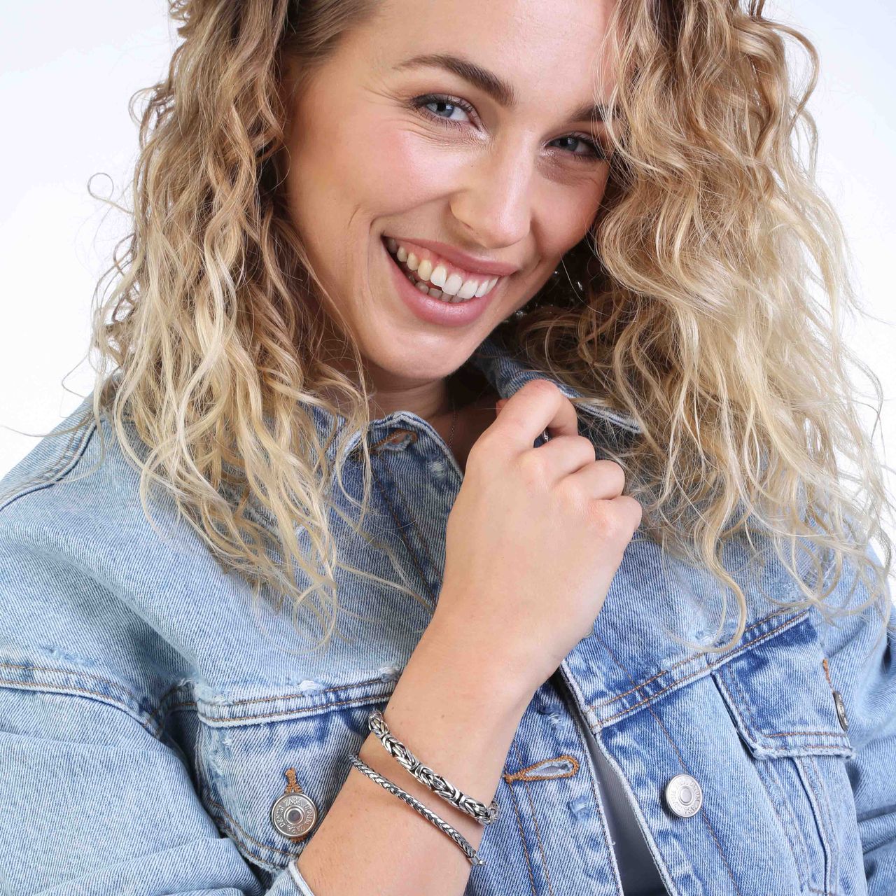 Gerecycled stalen armband koningsschakel