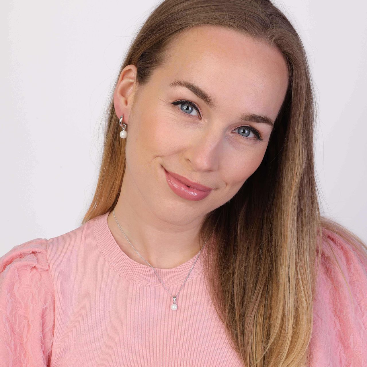 Zilveren set parel