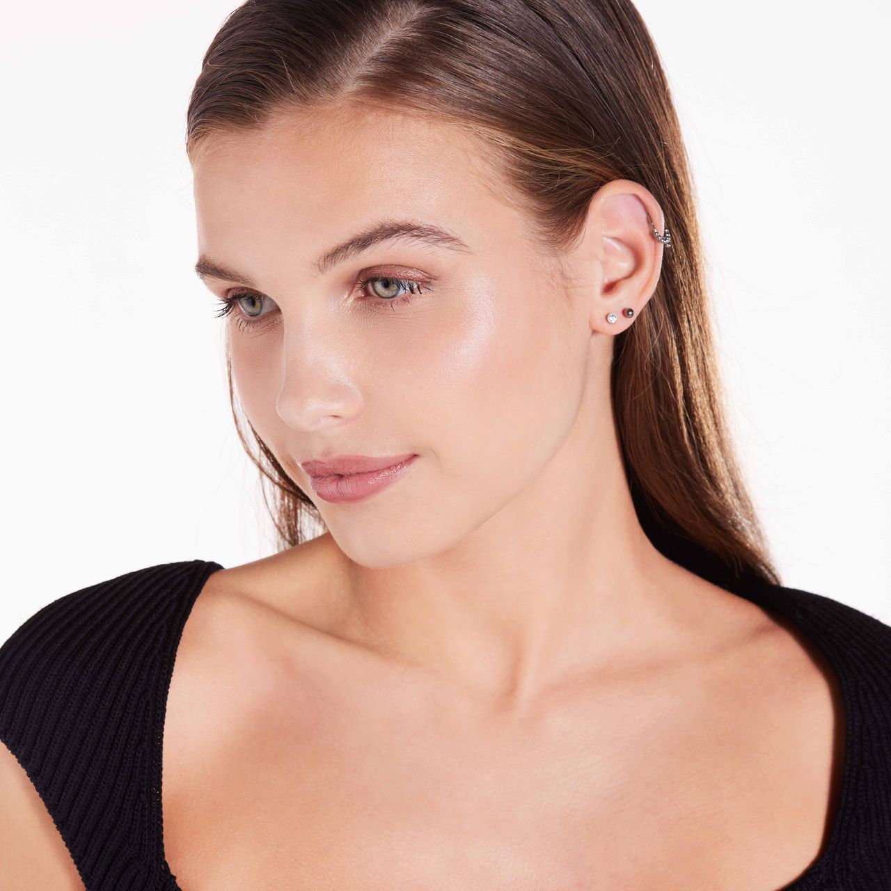 Helixpiercing, Edelstahl, Ring, Punkte