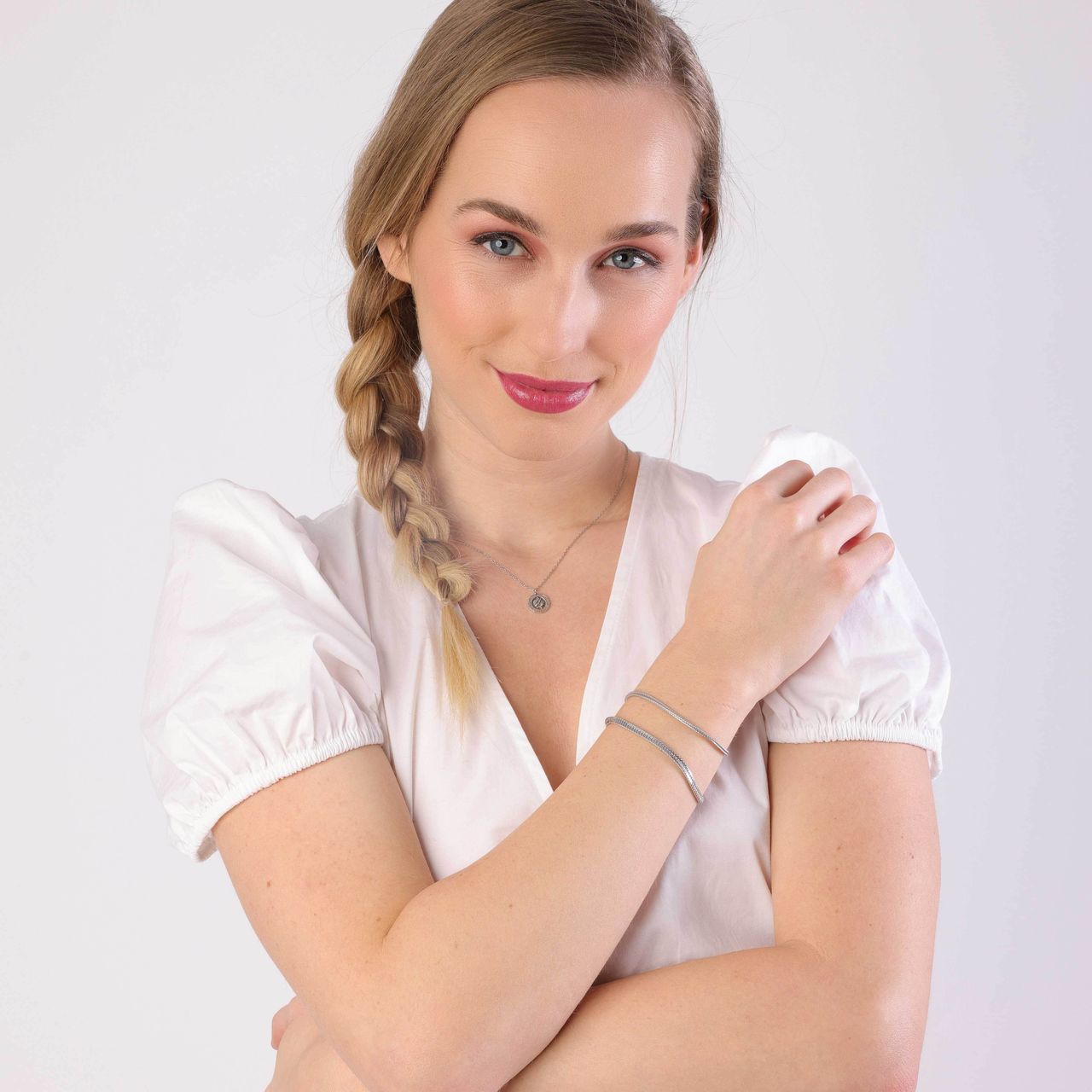 Zilveren ketting&hanger munt queen Bali
