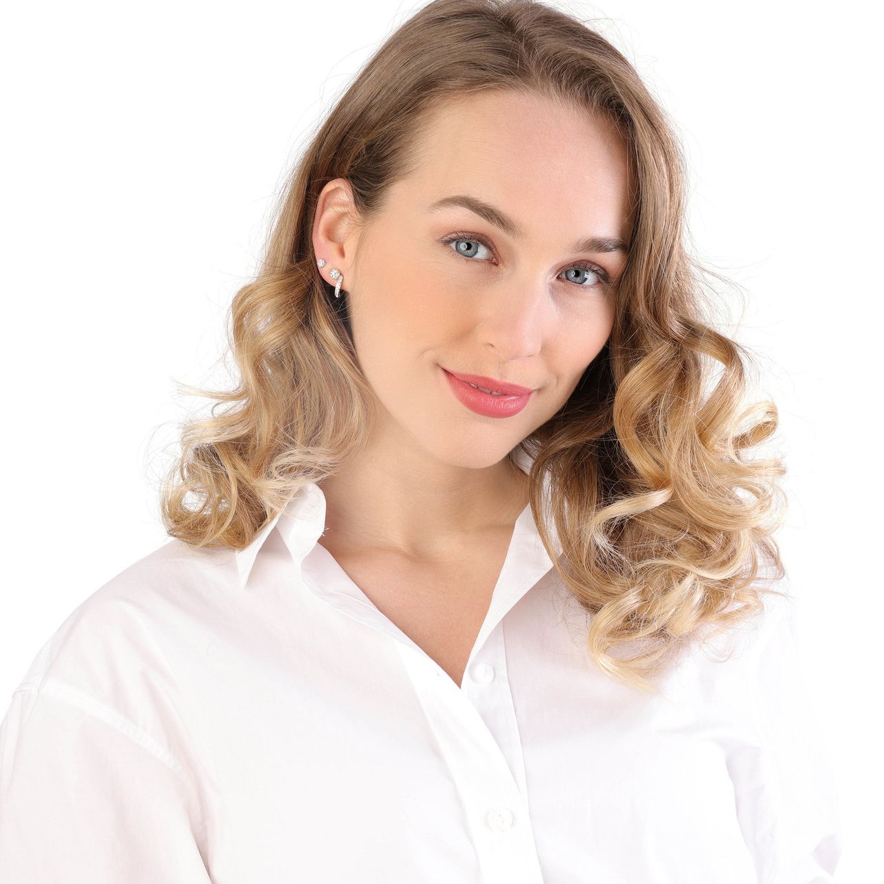 Ohrringe, 925 Silber, Kristall