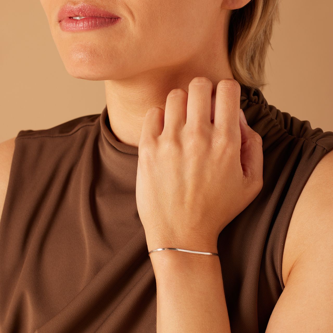 Gerecycled zilveren armband slangschakel