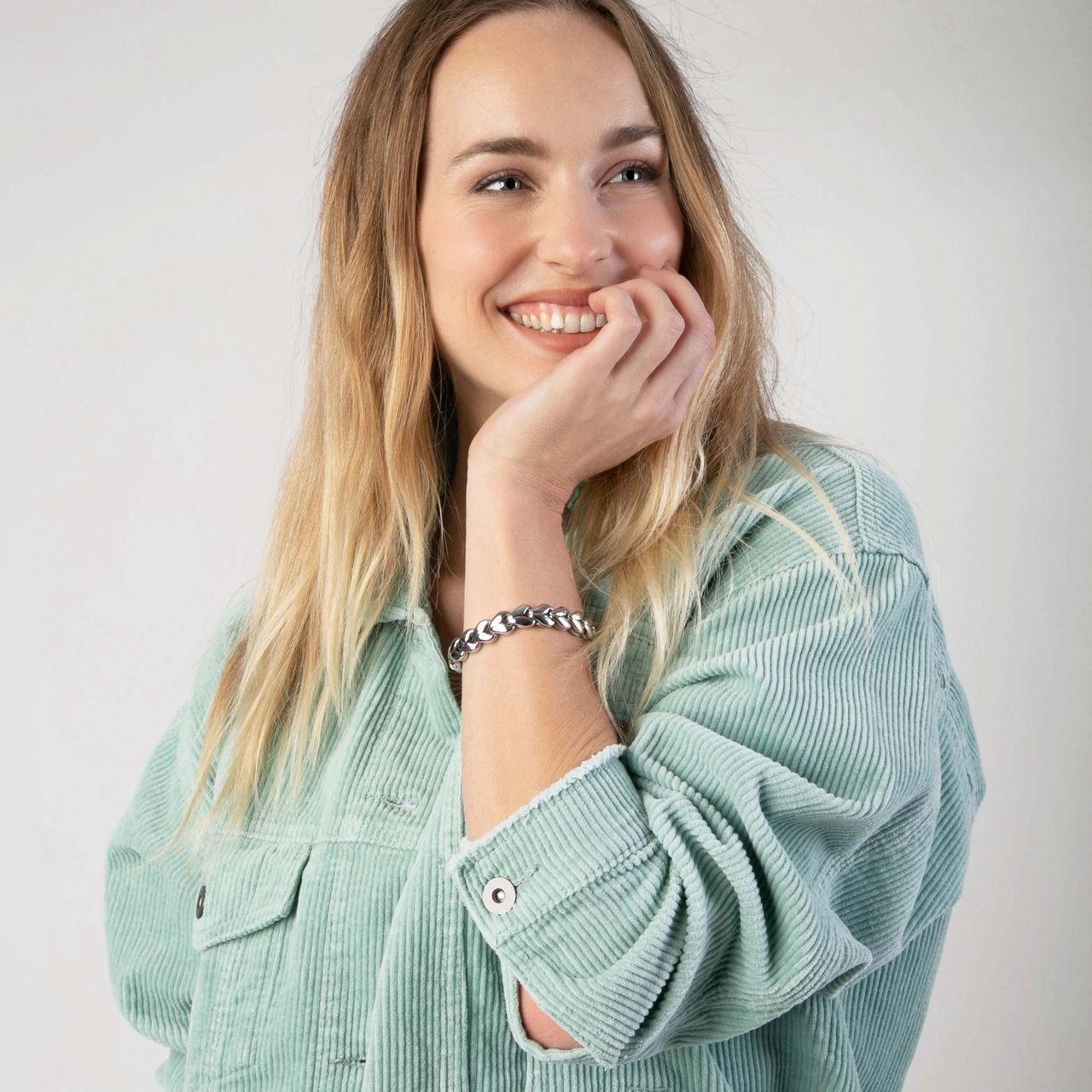 Stainless steel armband fantasieschakel V