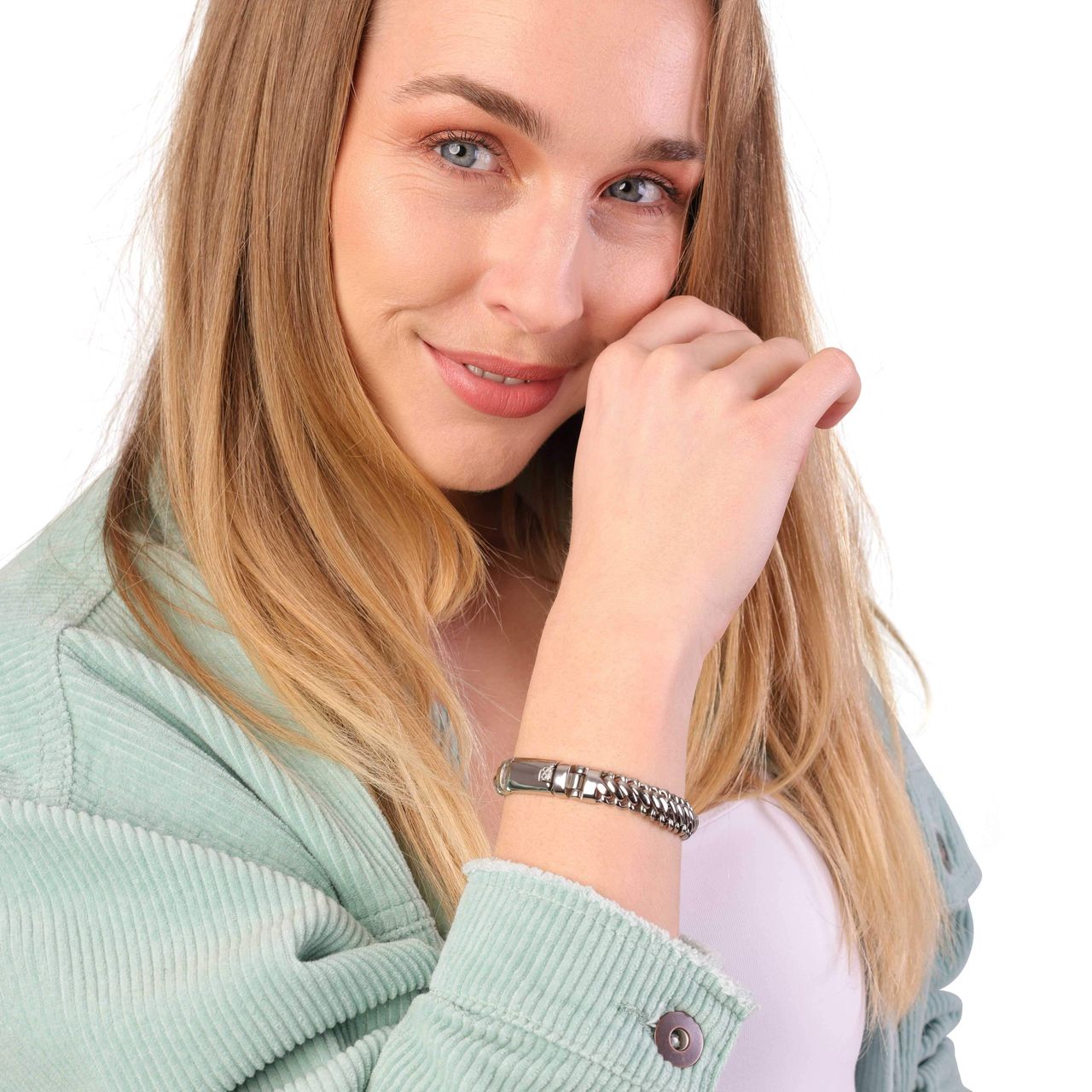 Stainless steel armband franse gourmetschakel