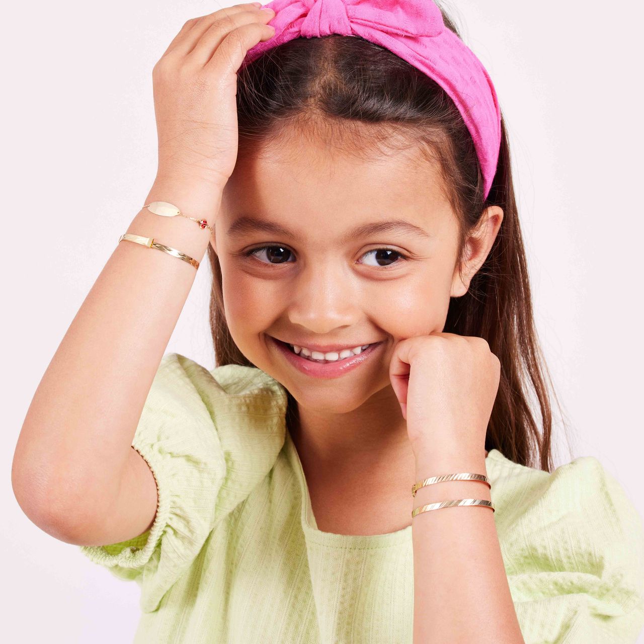 14 Karaat gouden kinder-plaatarmband lieveheersb