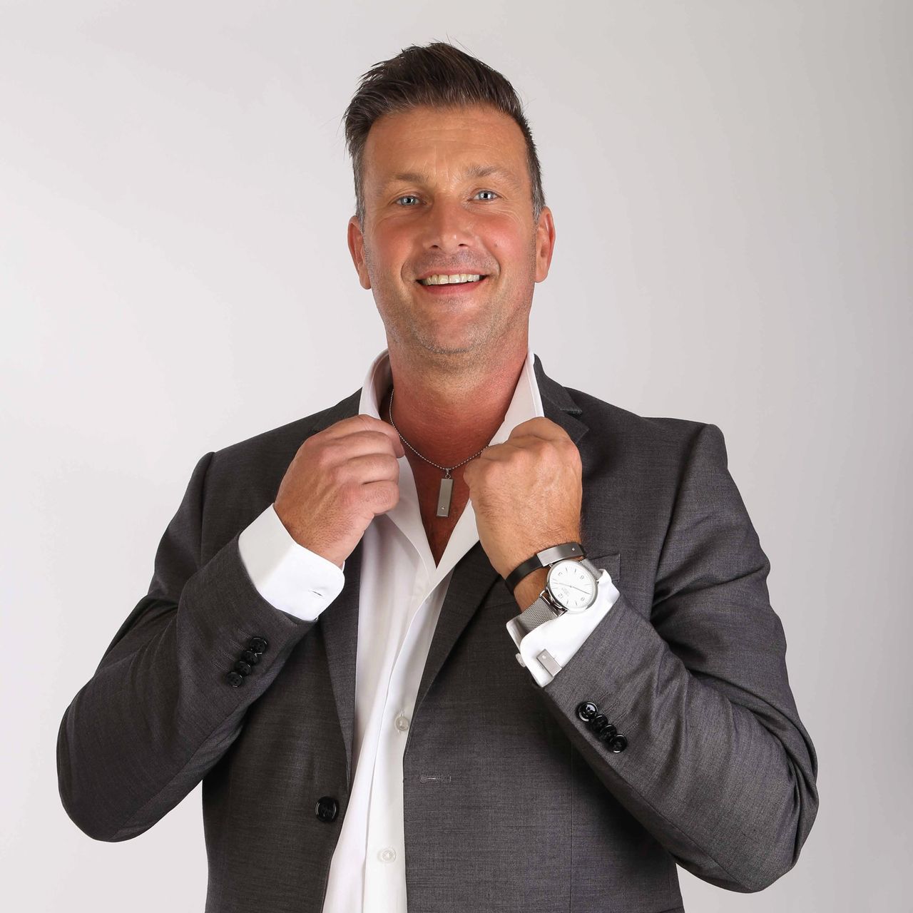 Urban Story horloge met zilverkleurige mesh band
