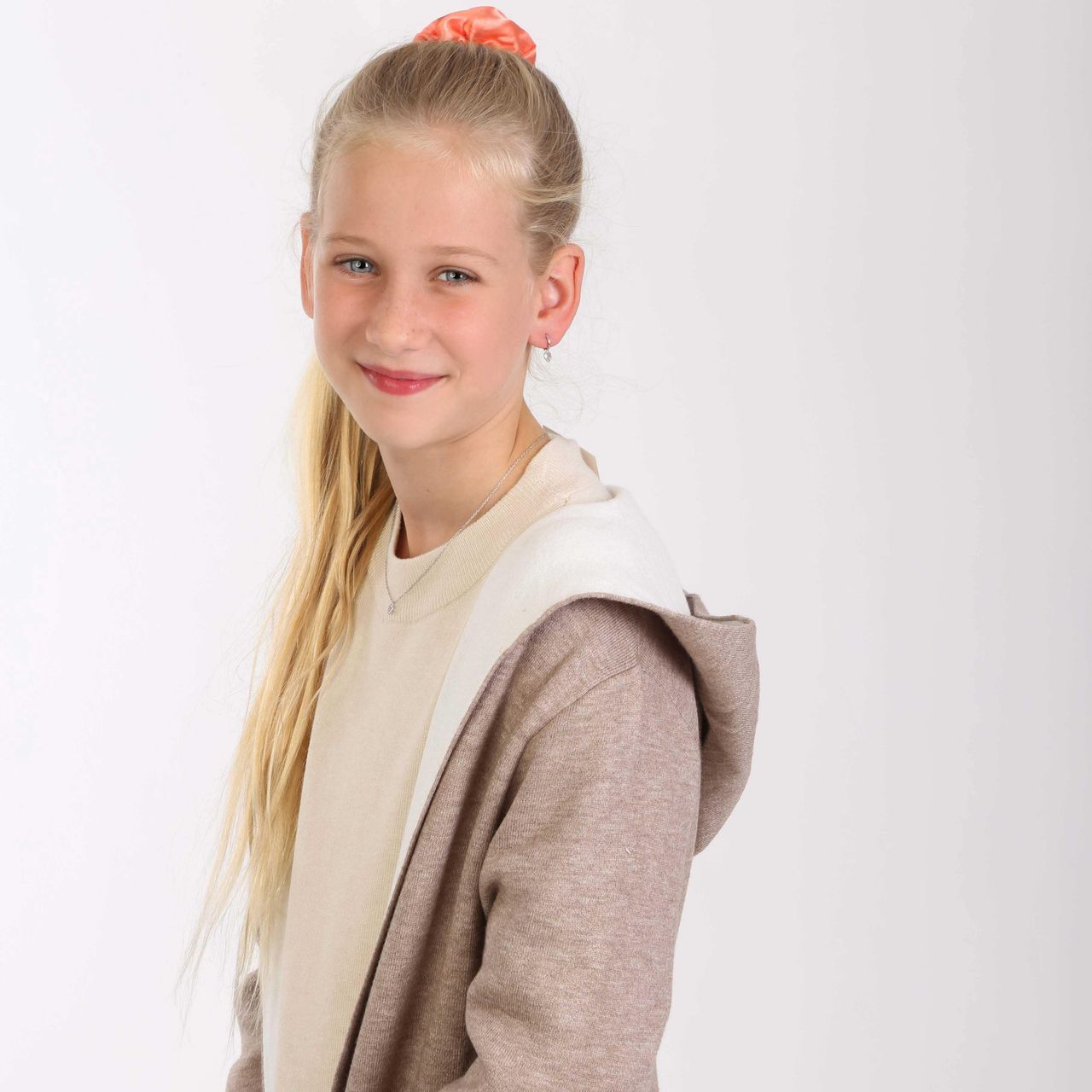Zilveren kinderketting hart met zirkonia