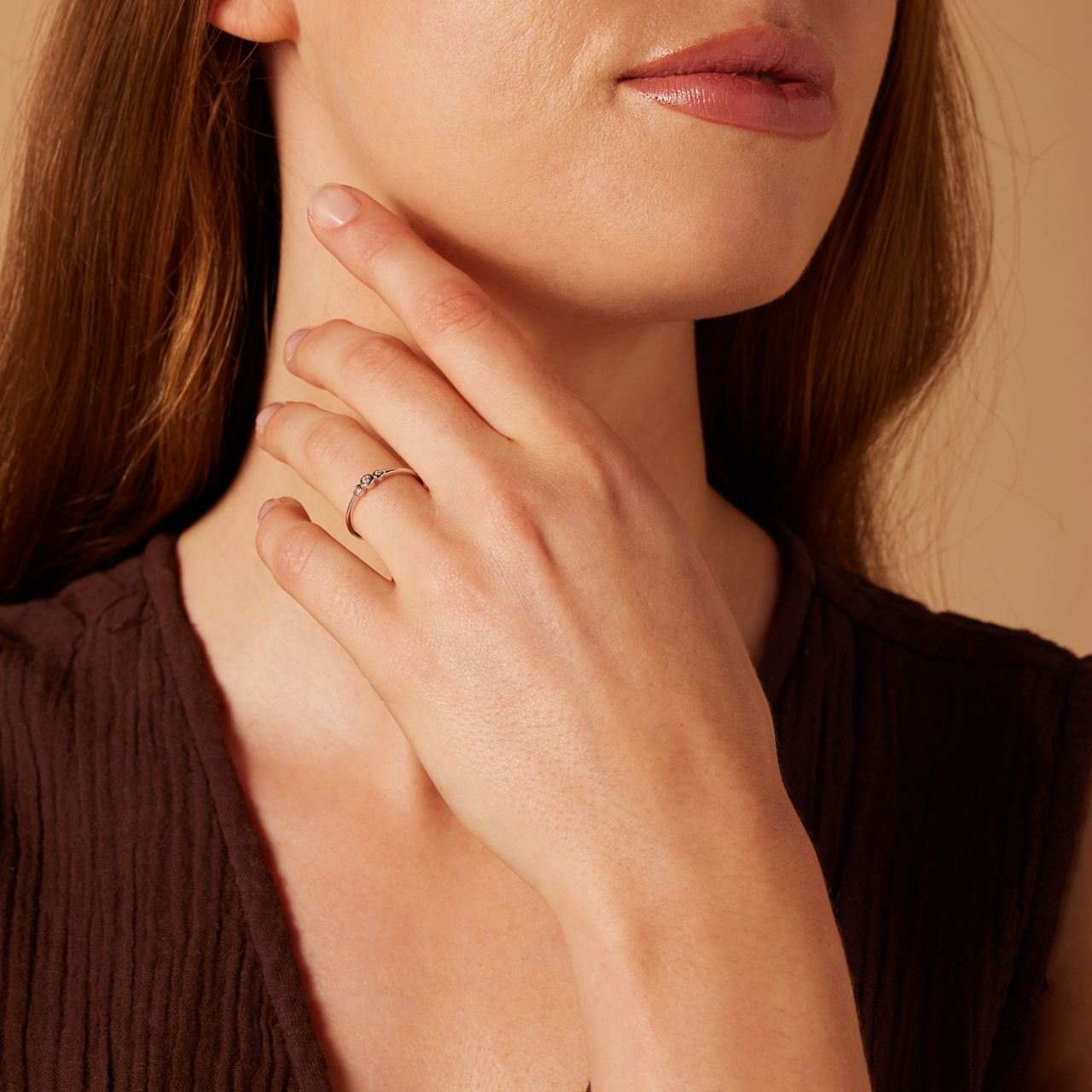 Zilveren ring met zirkonia