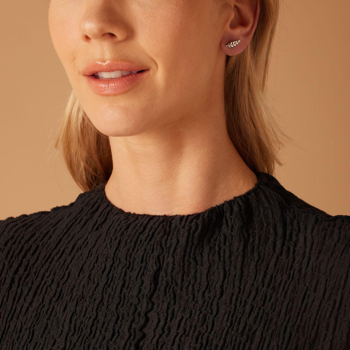 Silberohrringe, Feder