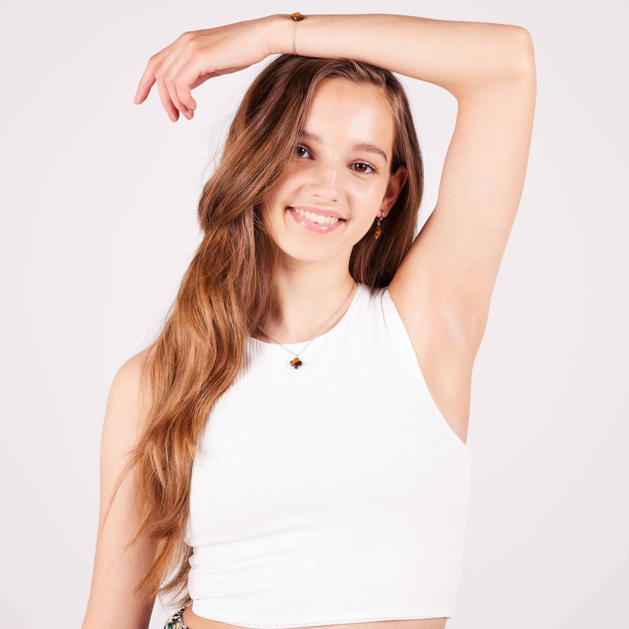 Zilverkleurige dubbele enkelband met bladeren