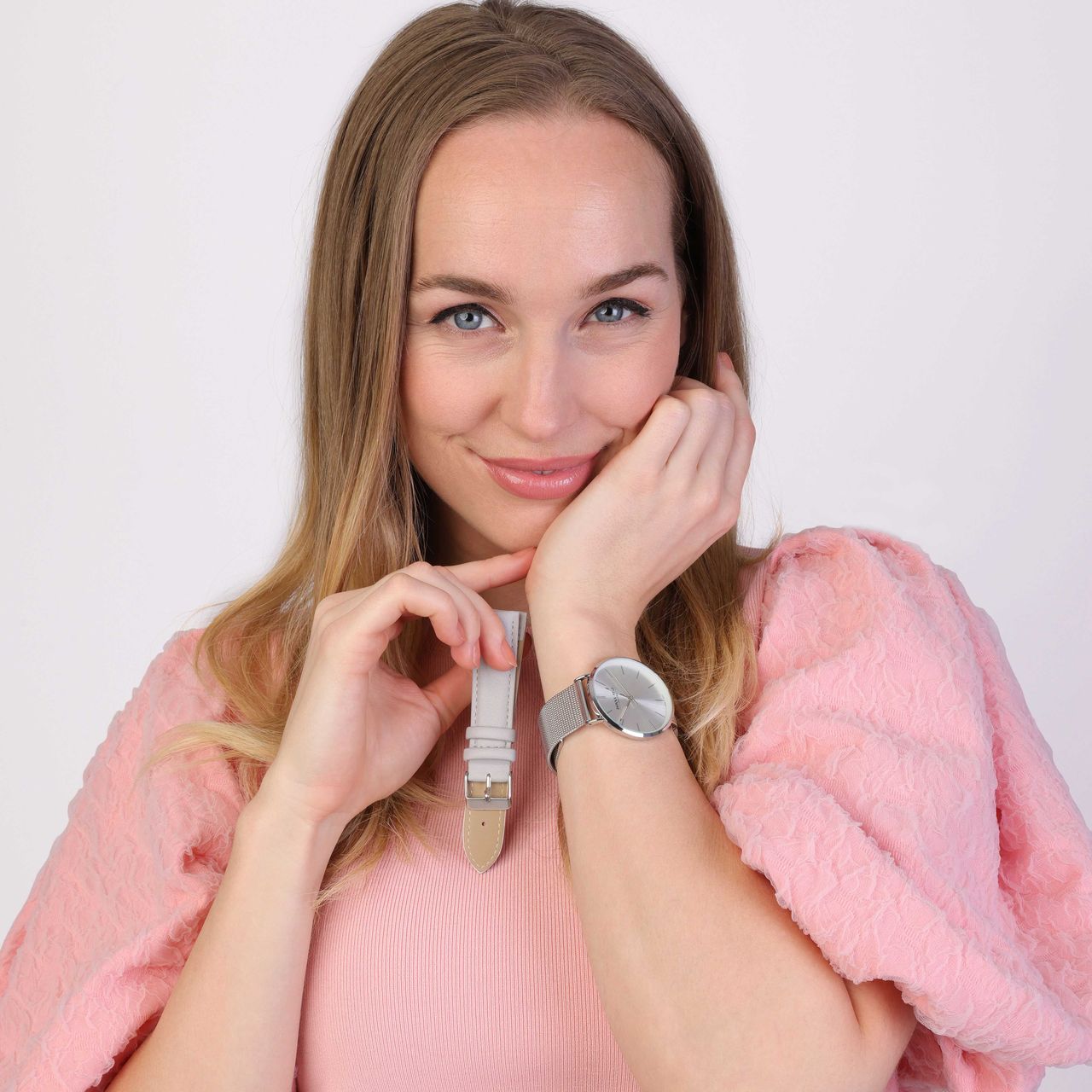 Donna Mae Cadeau Set Dames Horloge Zilverkleurig met gratis horlogeband