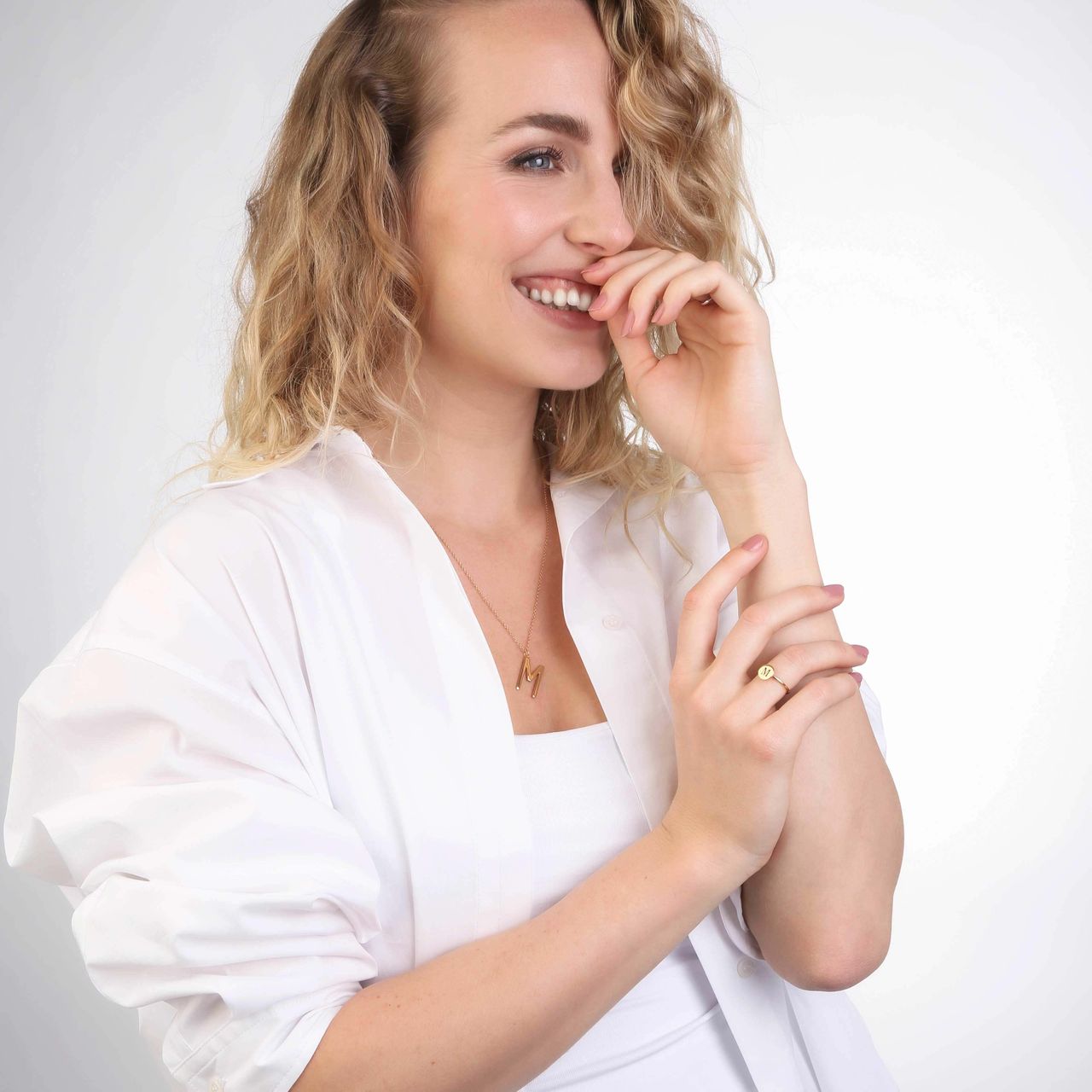 Zilveren goldplated ketting met hanger voor dames