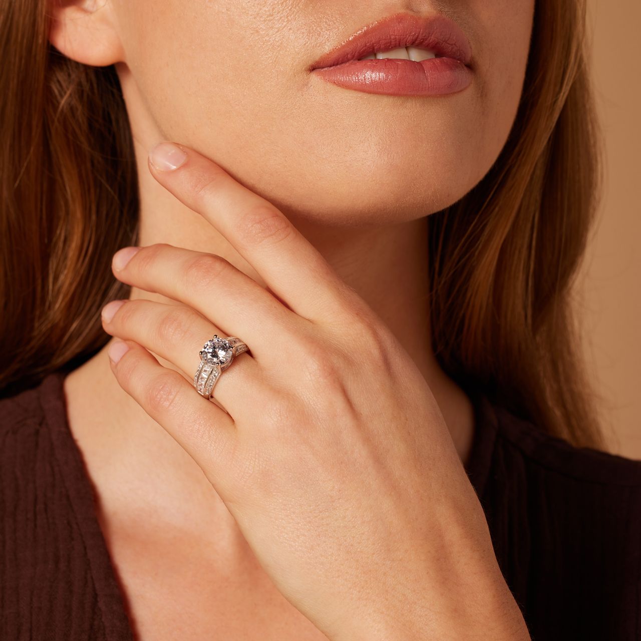 Zilveren ring met zirkonia