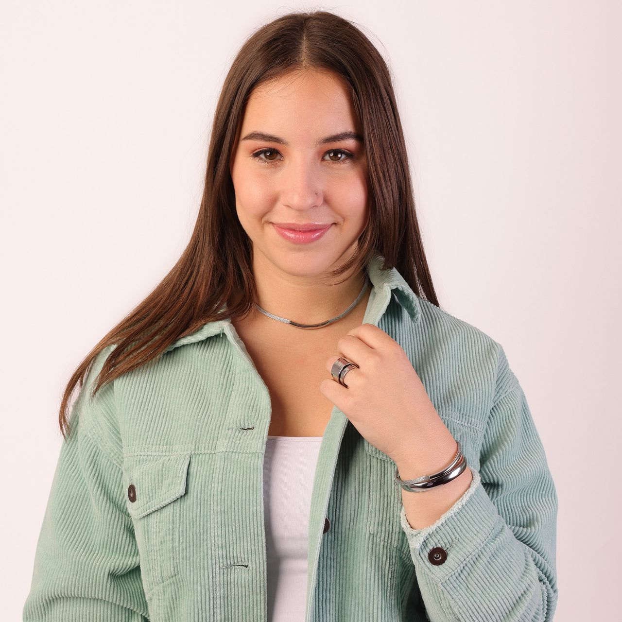 Stainless steel armband bangle 8mm