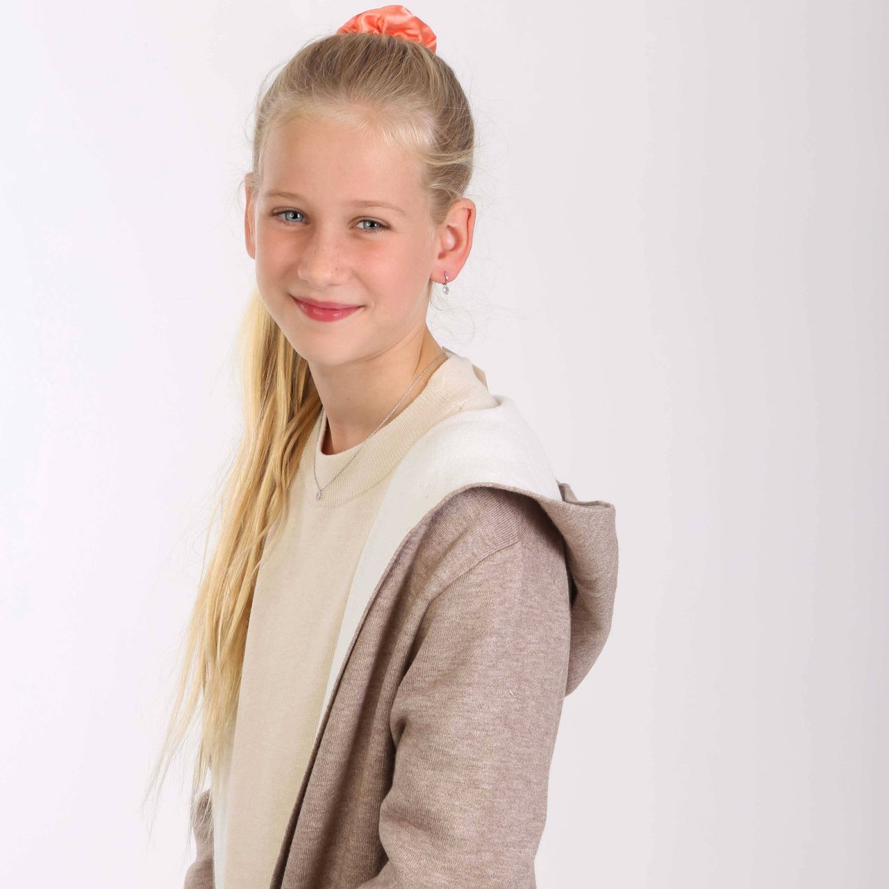Zilveren kinderset hart met witte zirkonia