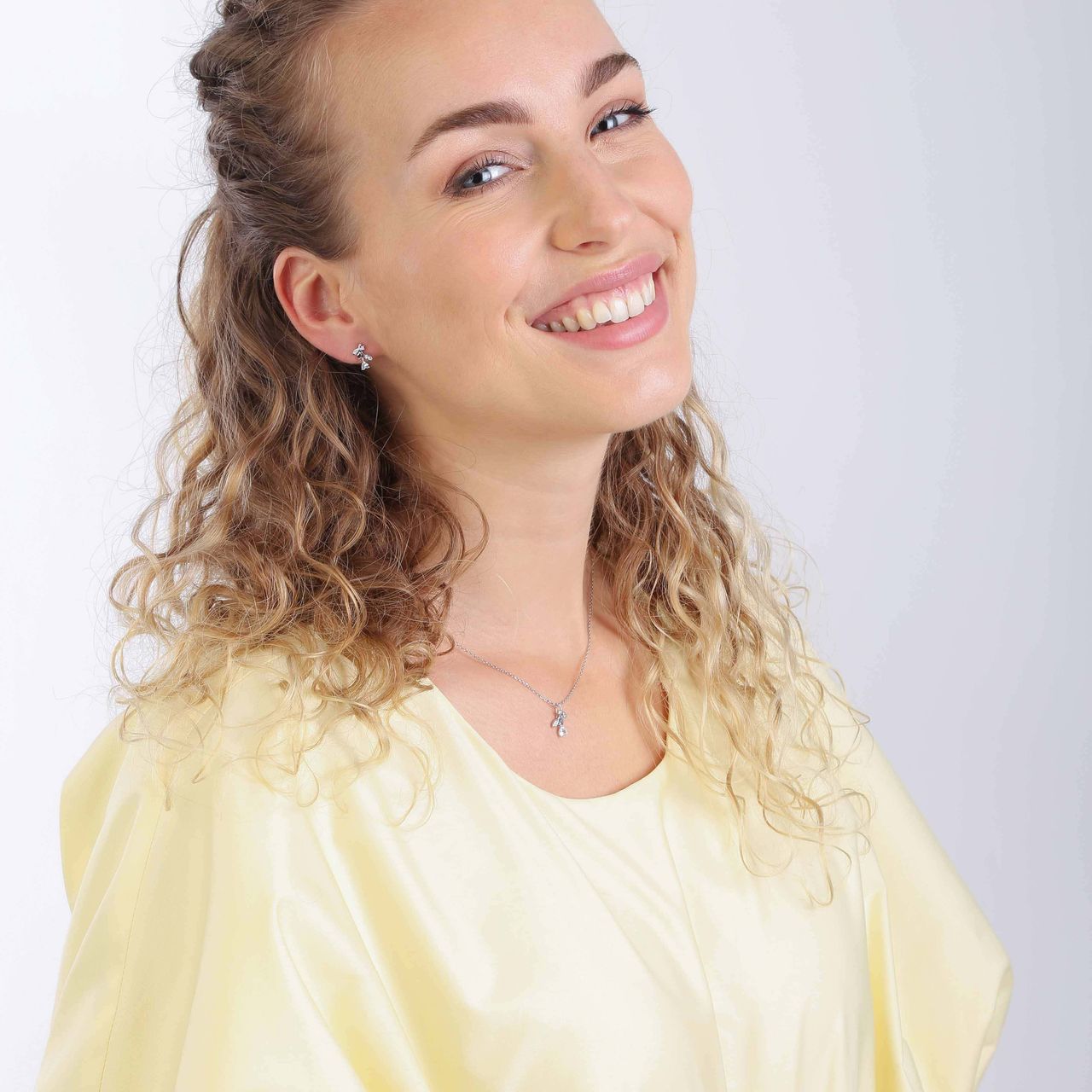 Kette & Anhänger, 925 Silber, Rose, Zirkonia