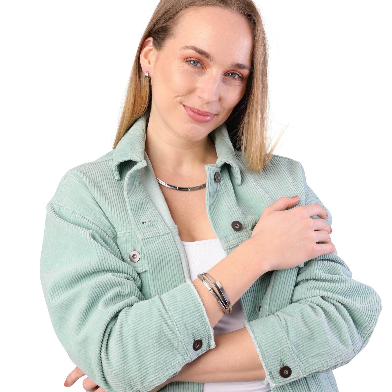 Stainless steel armband mat/glans