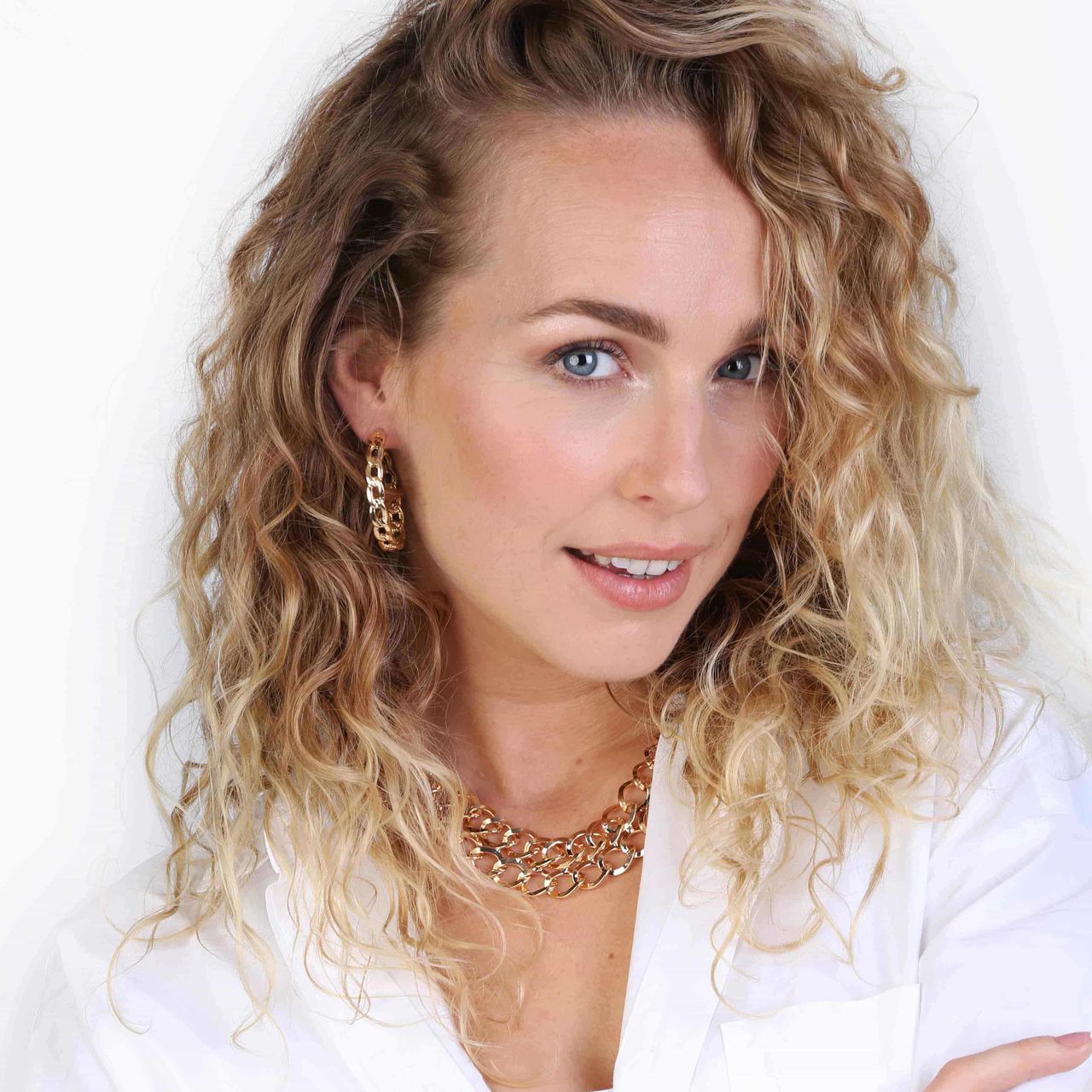 Goudkleurige bijoux ketting met gourmet schakel