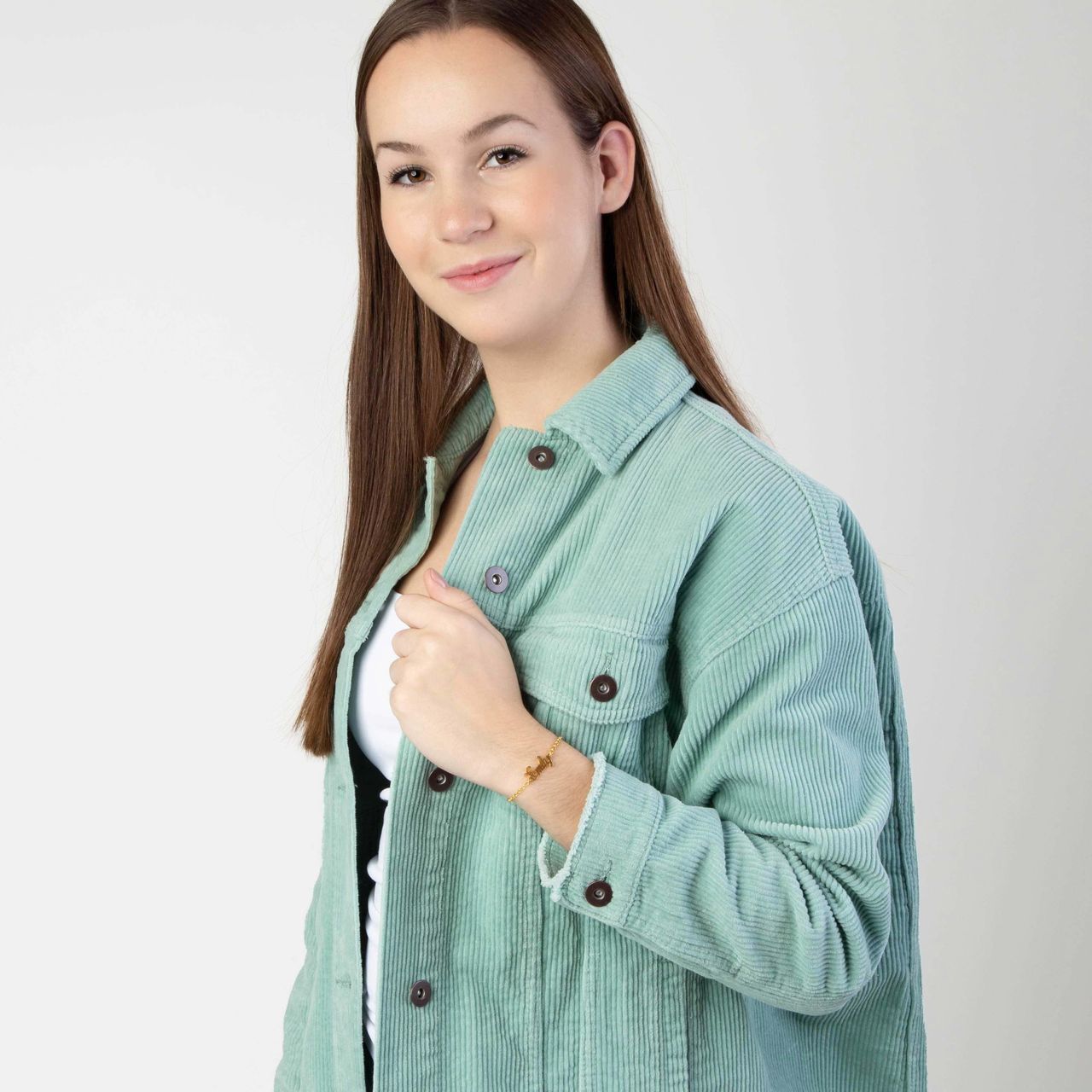 Zilveren naamarmband goldplated elegant