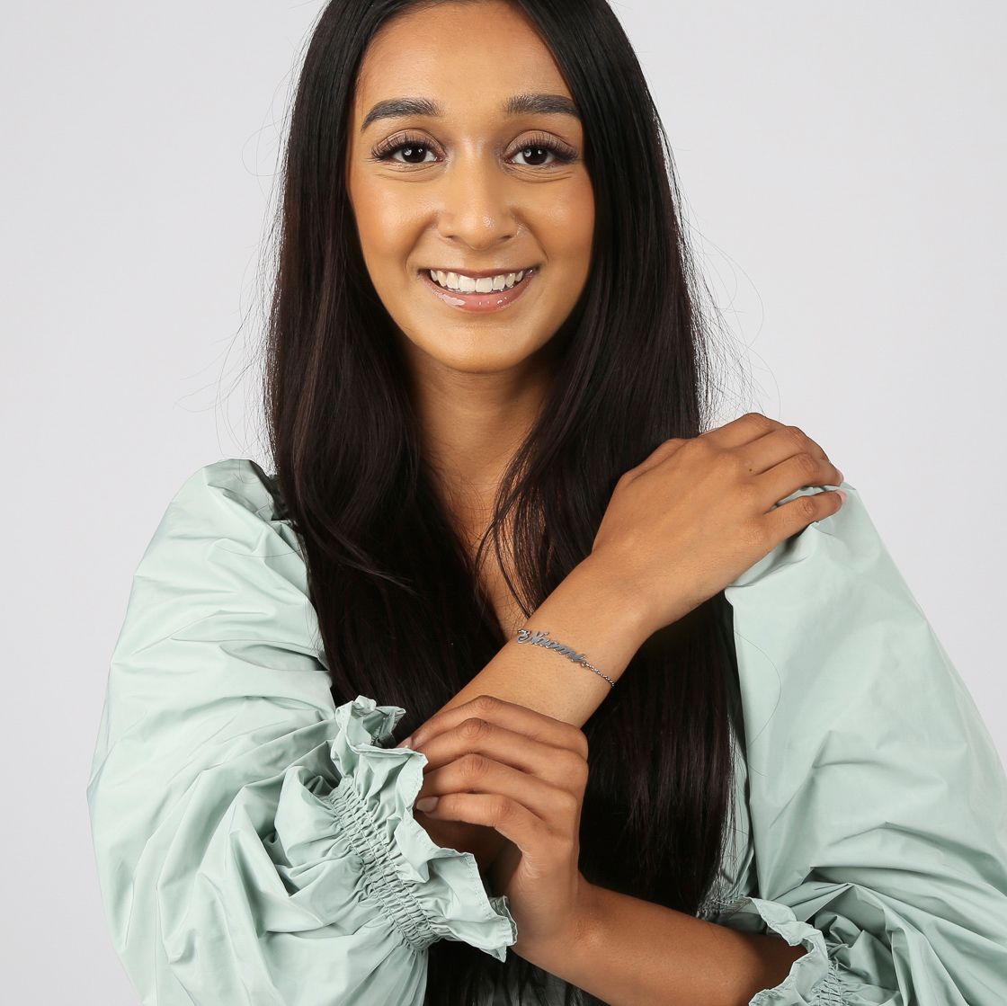 Stainless steel naamarmband Julia