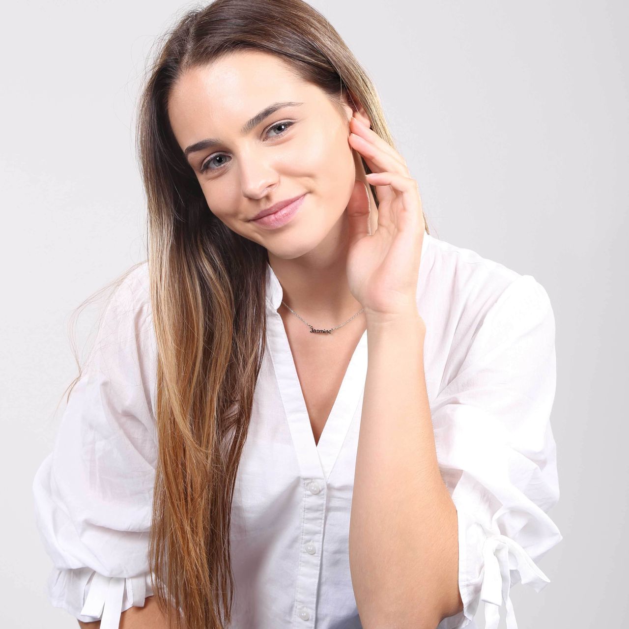 Stainless steel naamketting minimalistisch voor dames