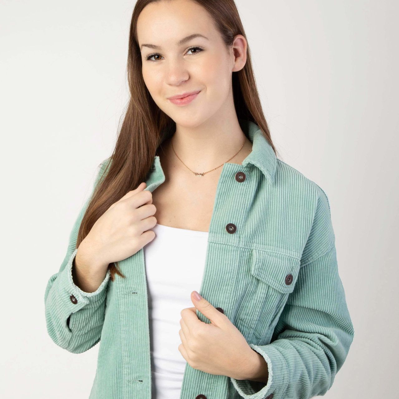 Stalen roséplated naamketting voor dames