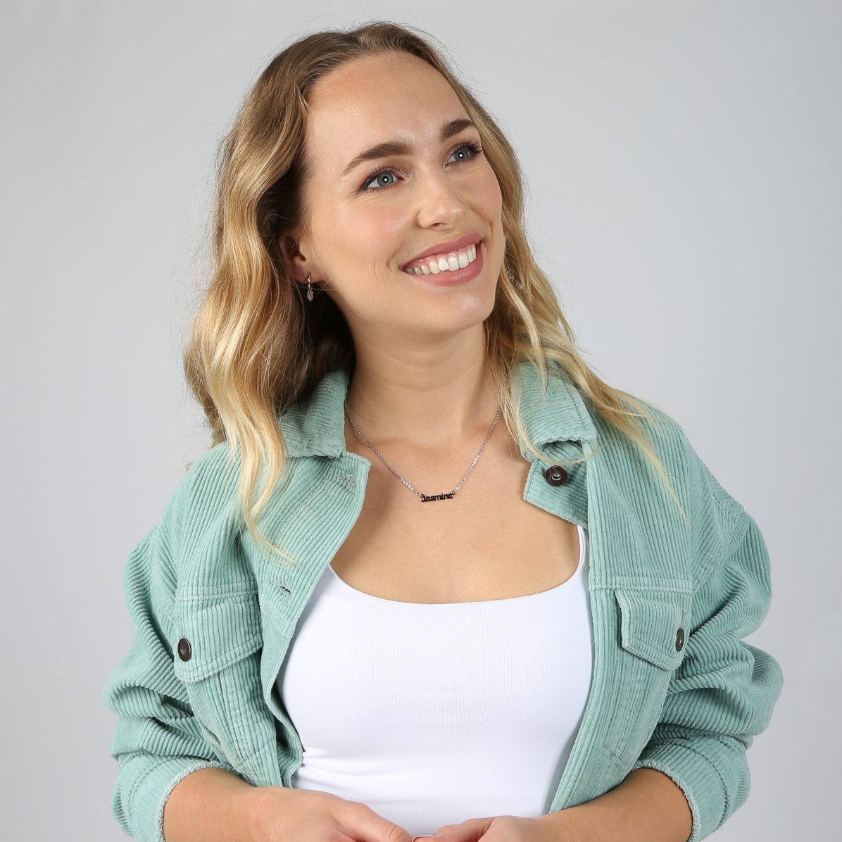 Stainless steel naamketting minimalistisch cursief voor dames