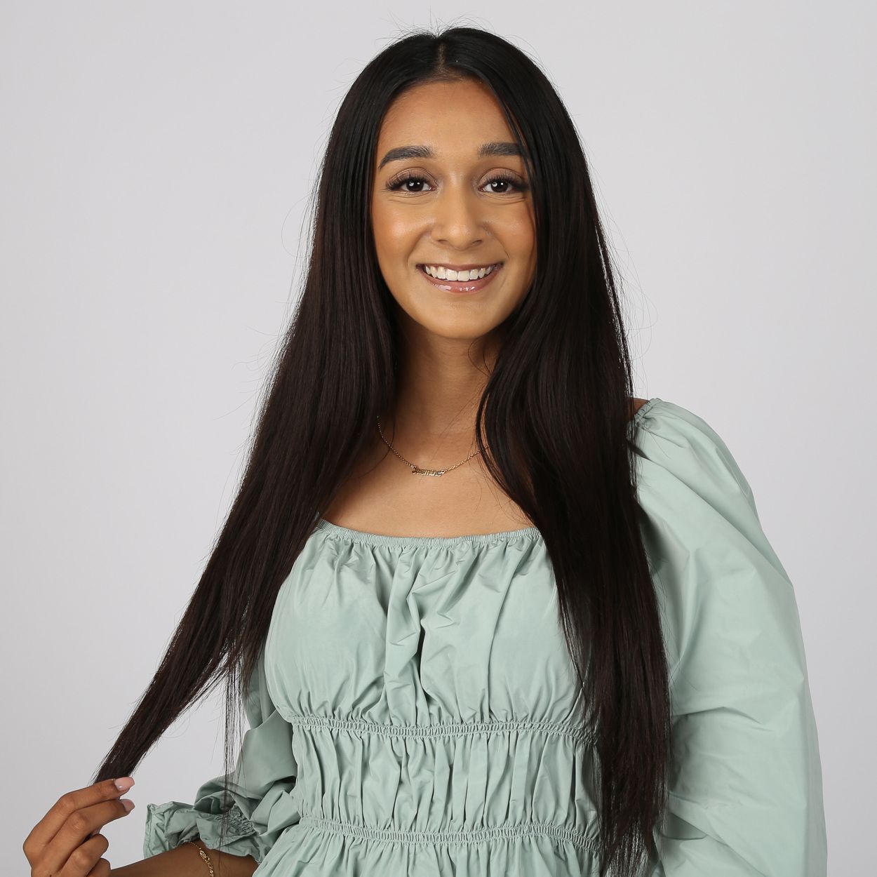 Stainless steel goldplated naamketting voor dames