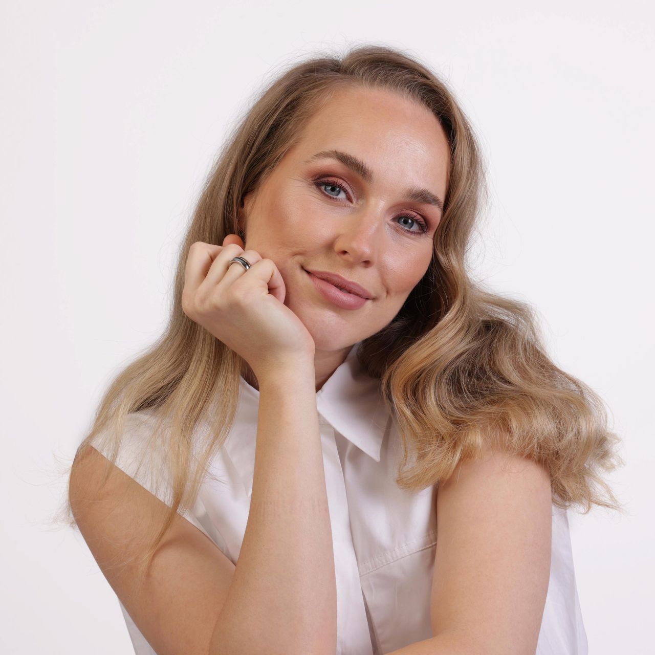 Stainless steel ring met zwarte zirkonia