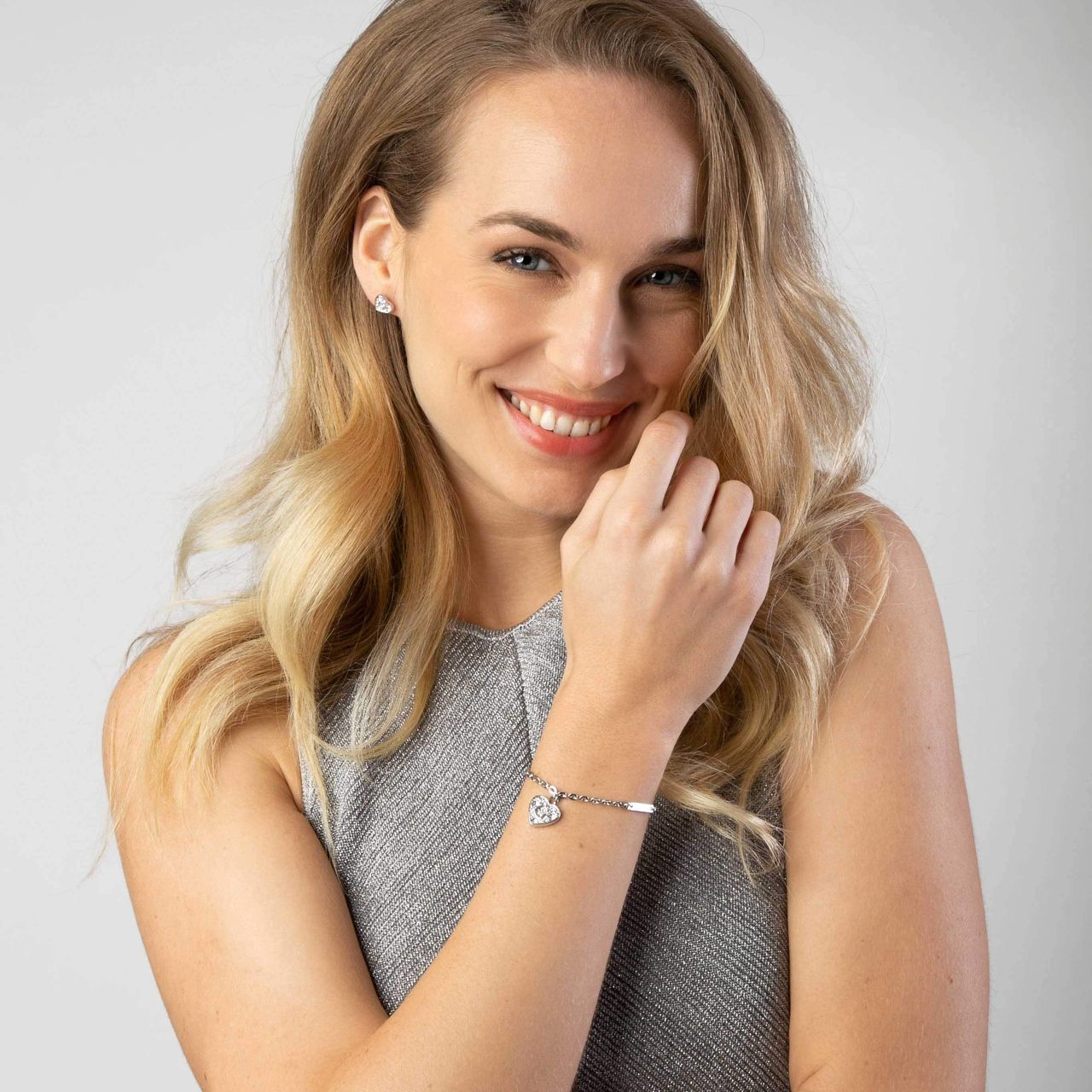 Guess stainless steel oorbellen hart G SHINE