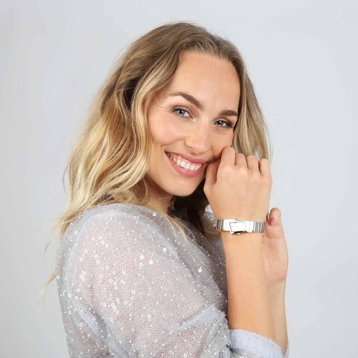 PU DA zweifarbiges Armband weiß WR