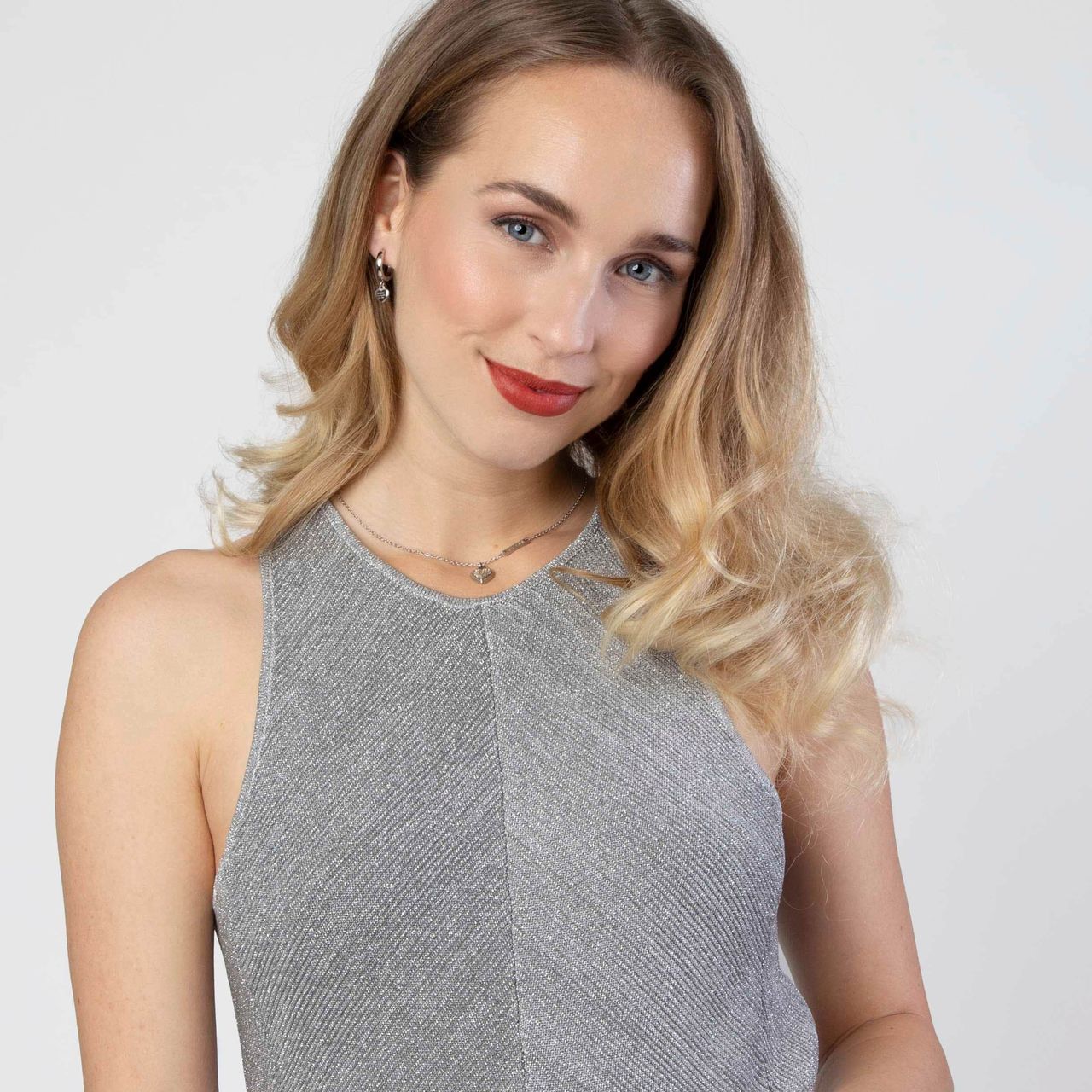 Guess stainless steel ketting hanger hart logo