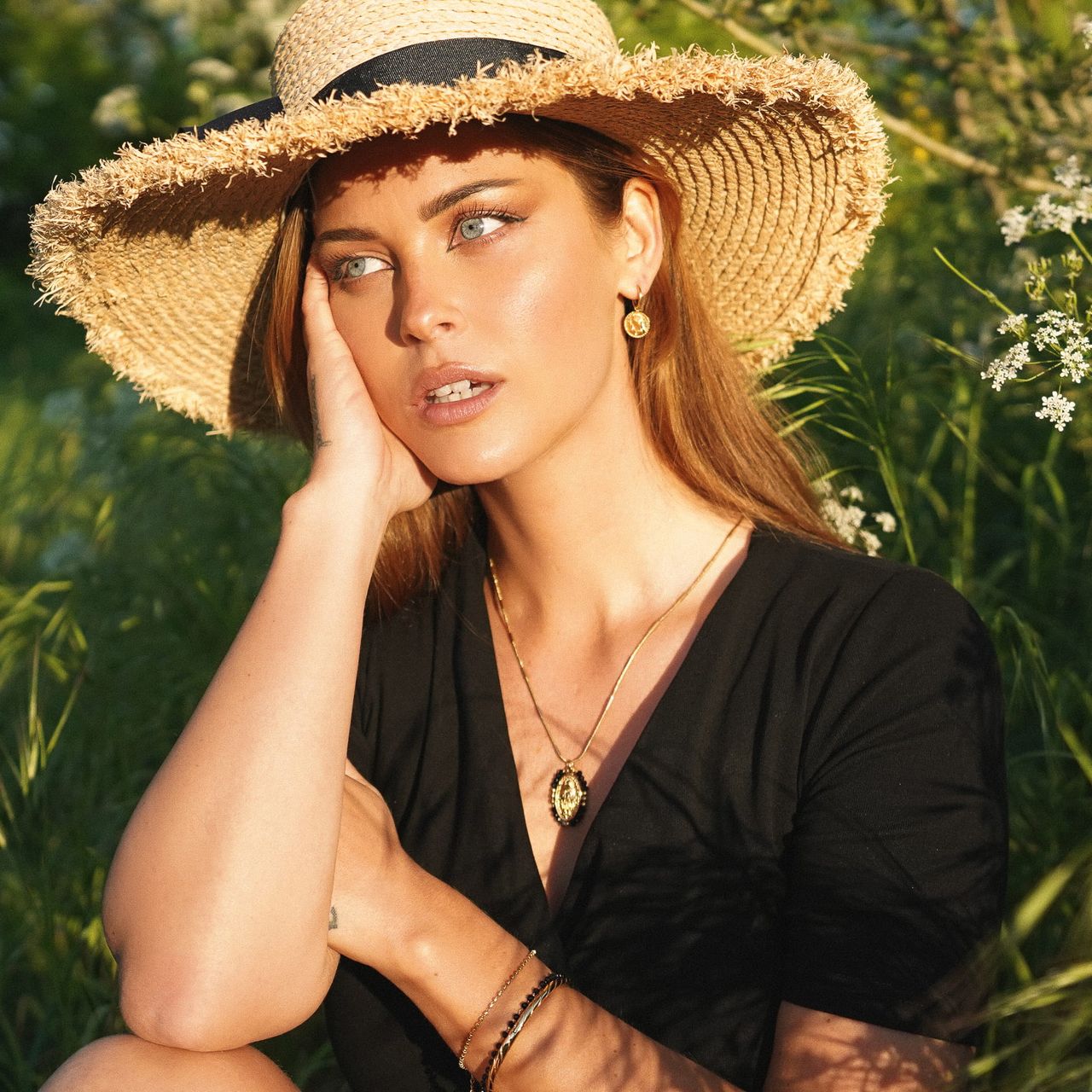 Stalen goldplated fantasiearmband voor dames