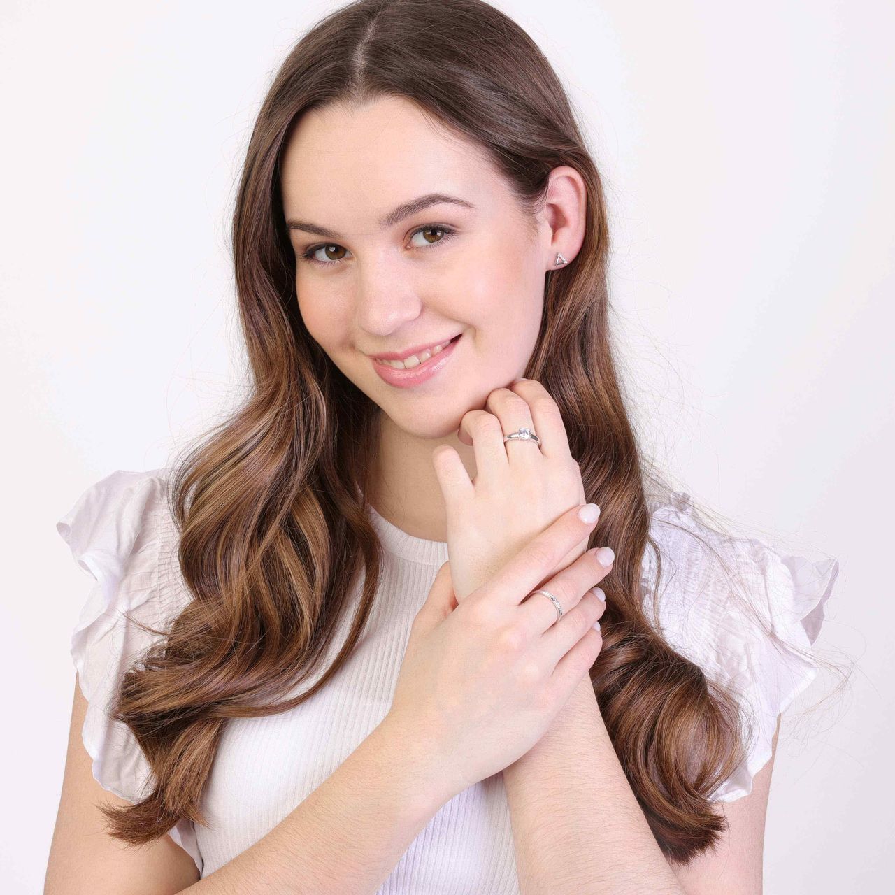 Zilveren ring met zirkonia