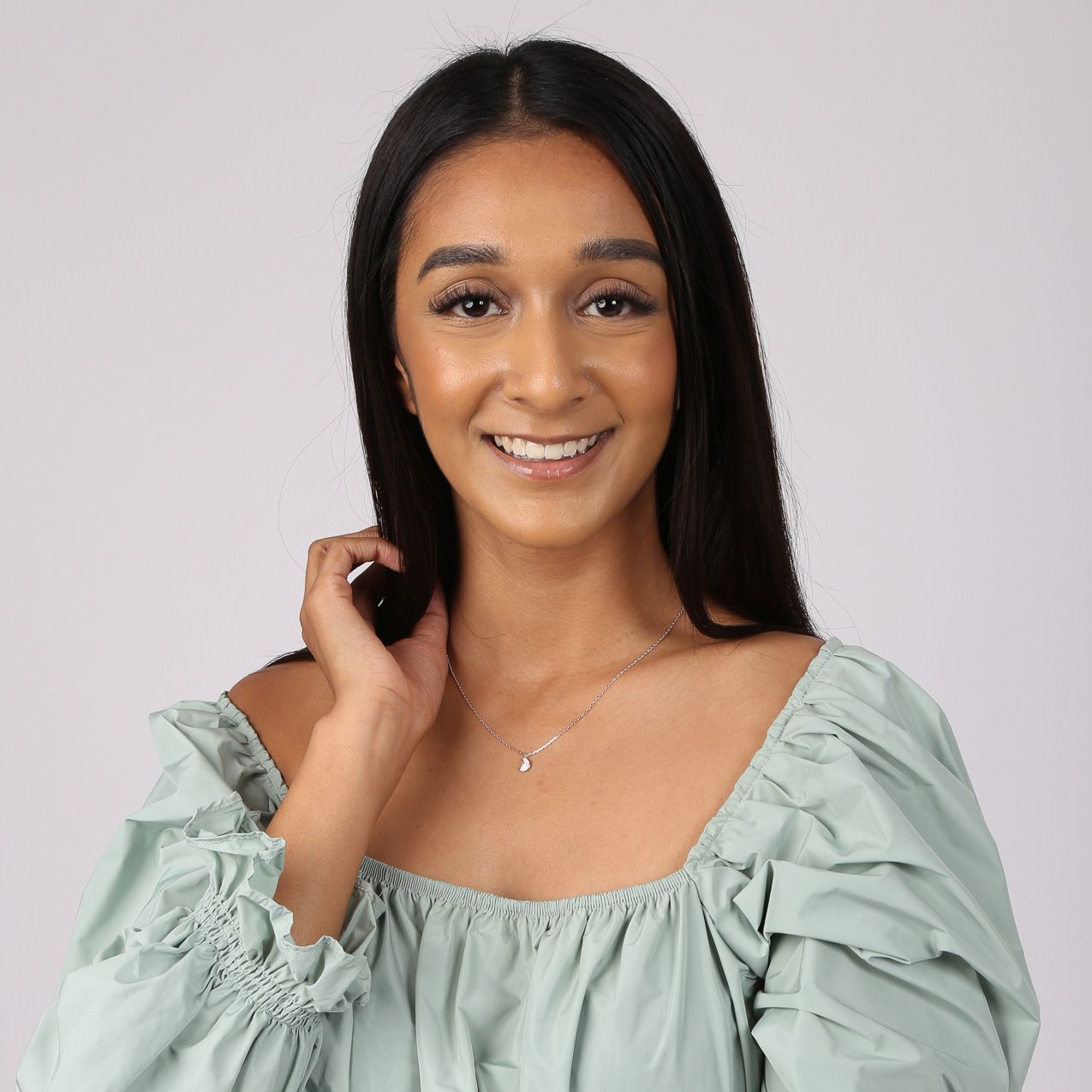 Kette, 925 Silber, Mond, mit Zirkonia