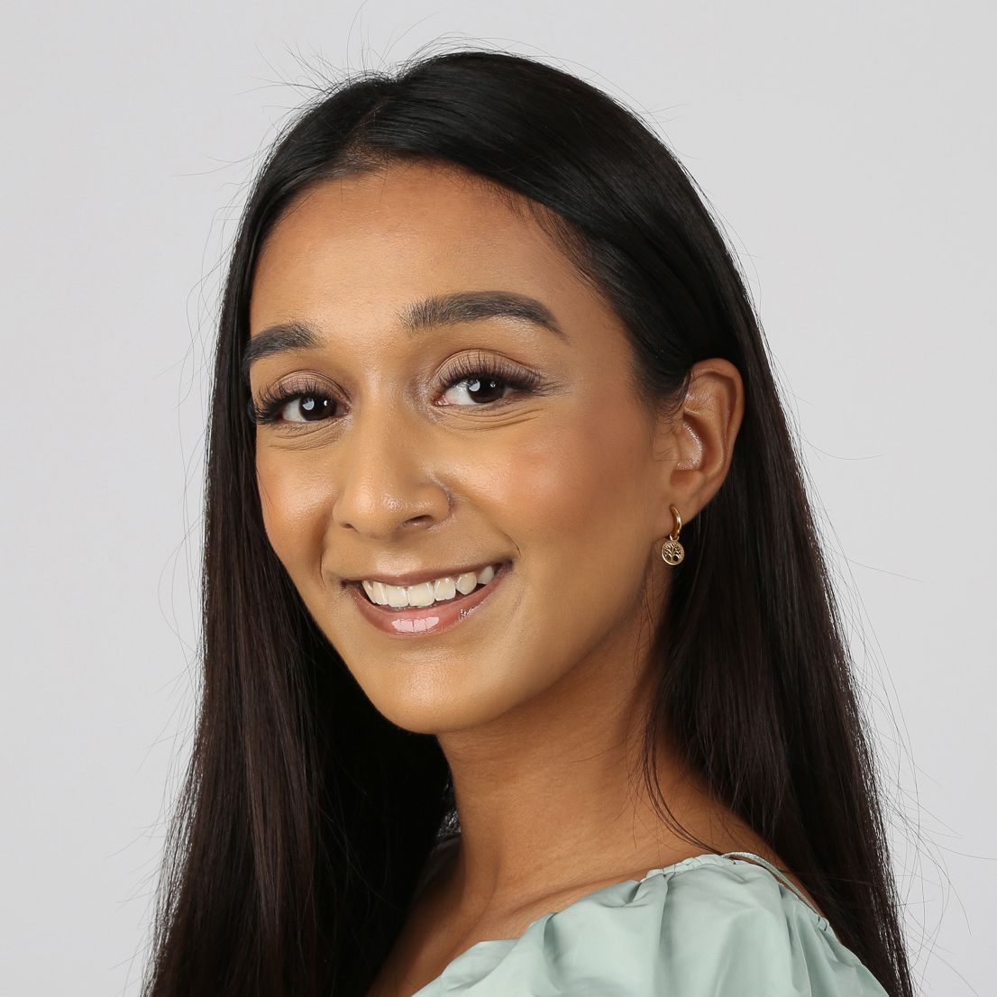 Stalen oorringen goldplated met hanger levensboom