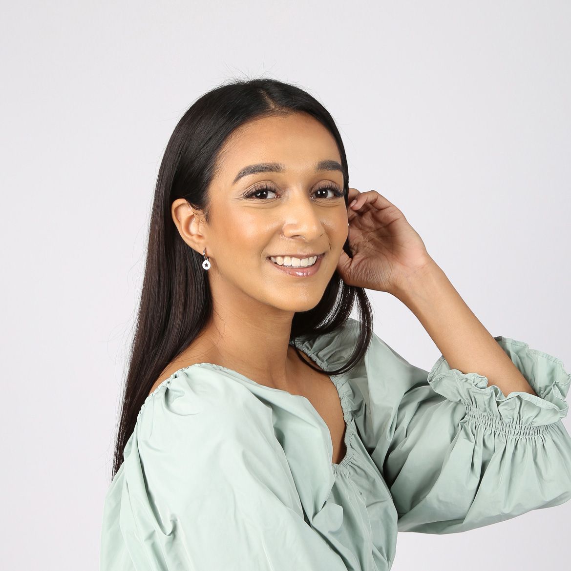 Ohrringe, Edelstahl, mit Anhänger, offener Stern