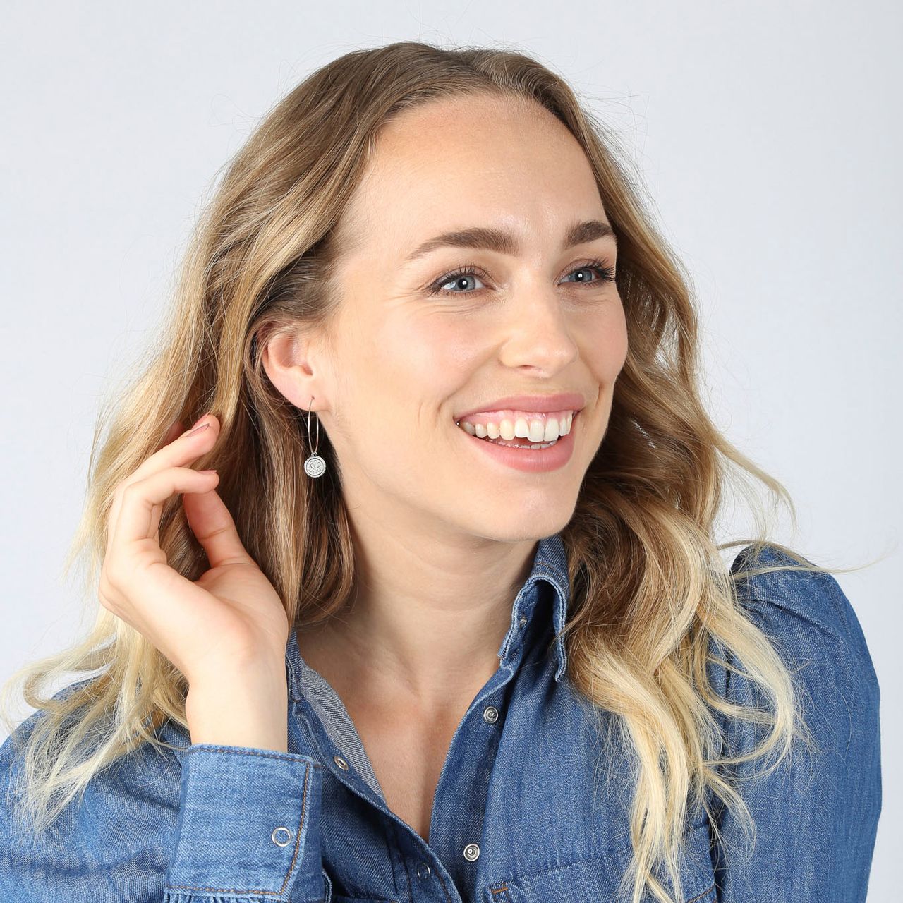 Ohrringe, Edelstahl, mit Anhänger, I love you