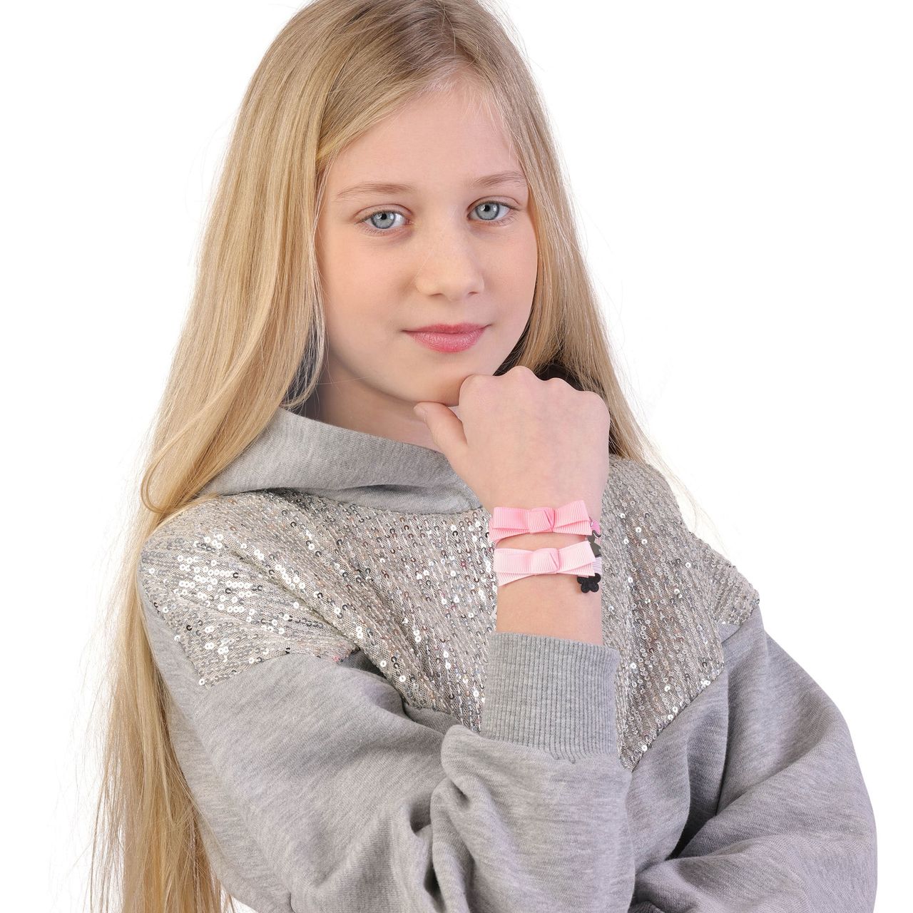 Roze kinderrekarmband met hanger meisje
