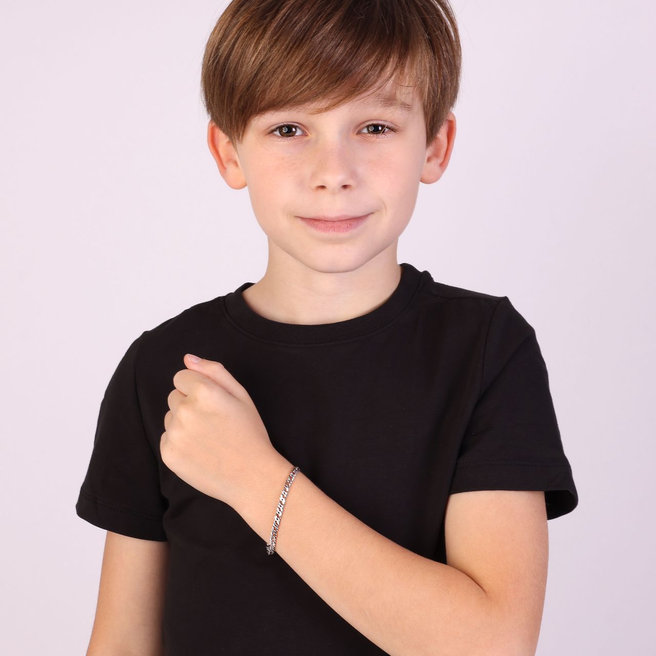 Gerecycled zilveren armband gourmetschakel.