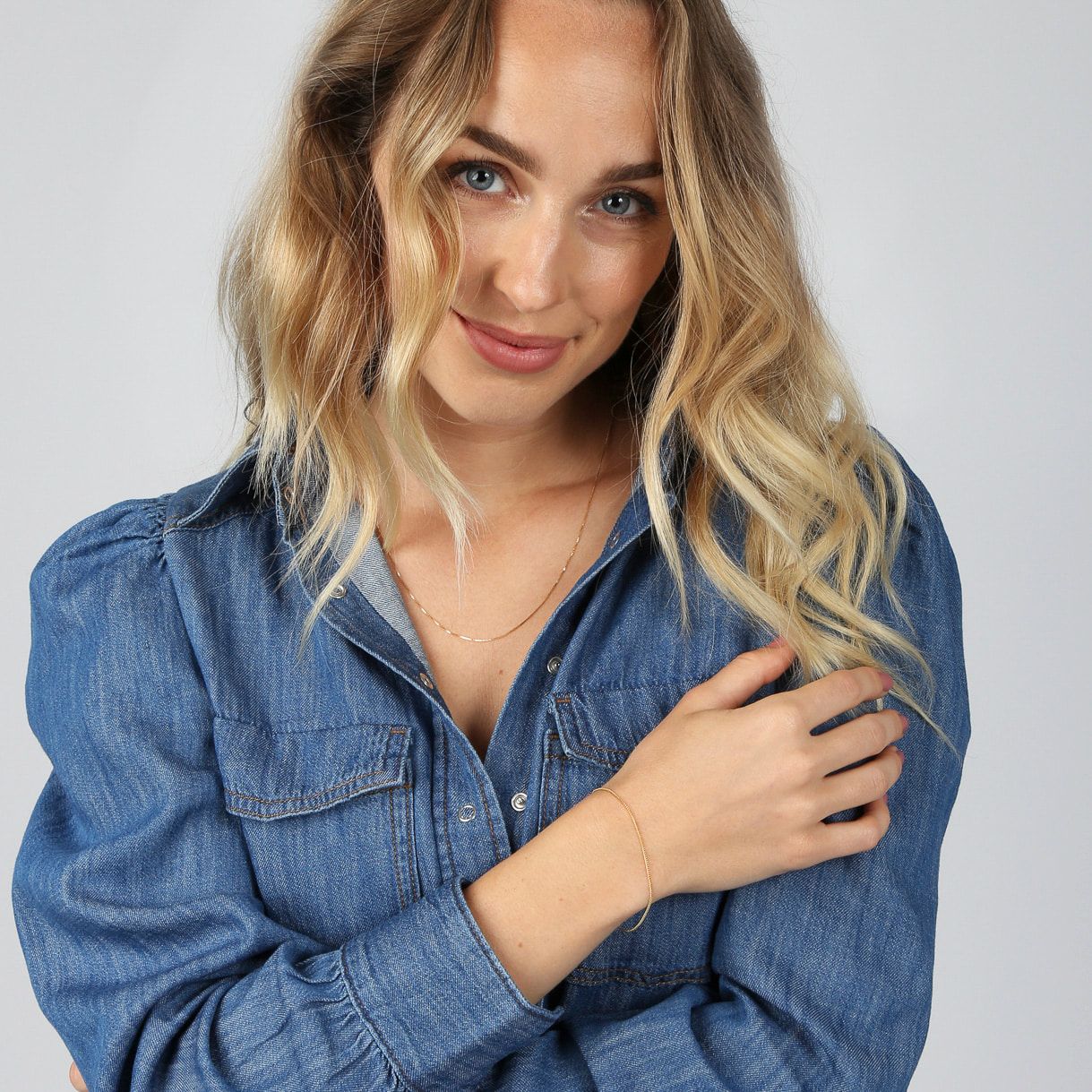 Zilveren goldplated fantasiearmband voor dames