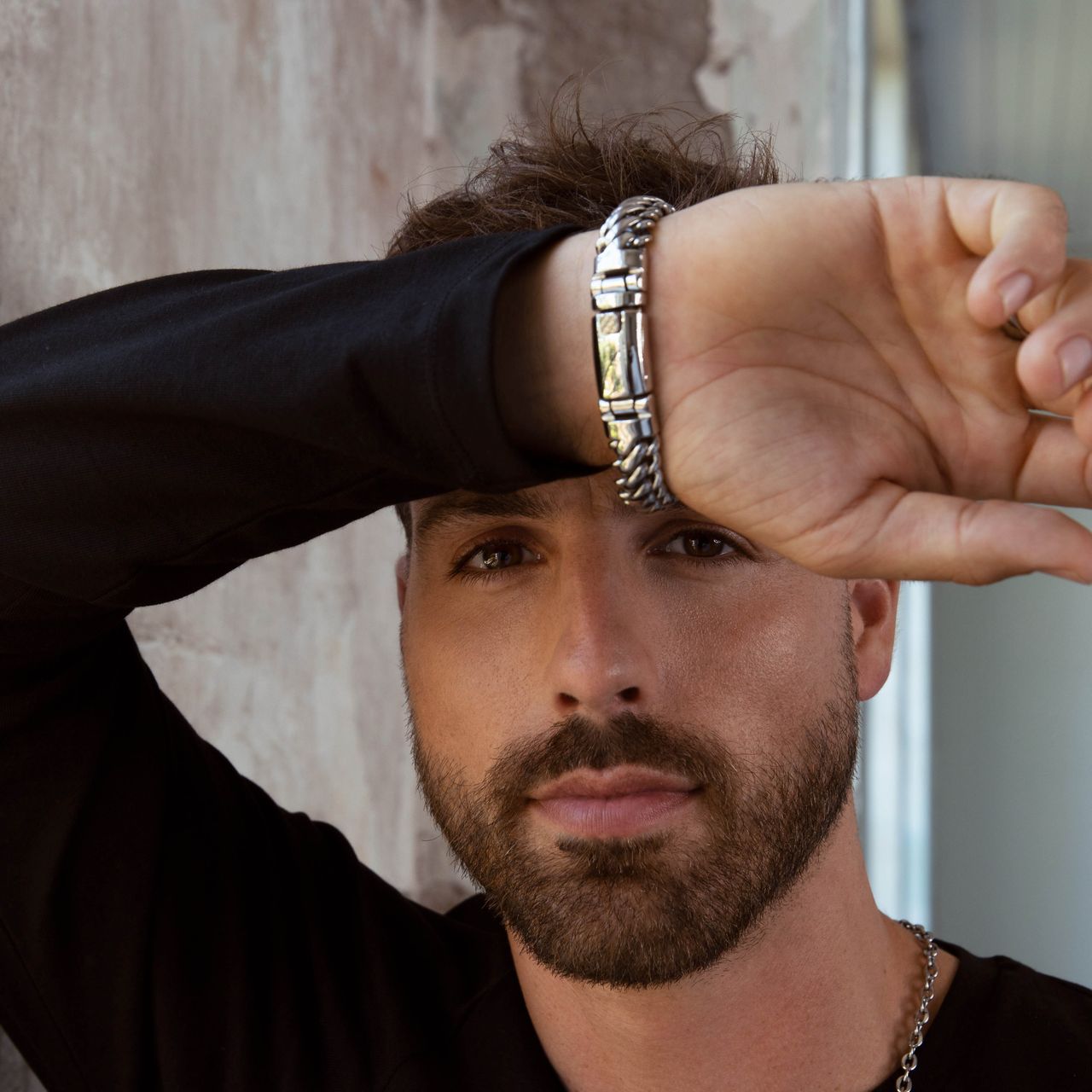 Herrenarmband, Edelstahl, matt