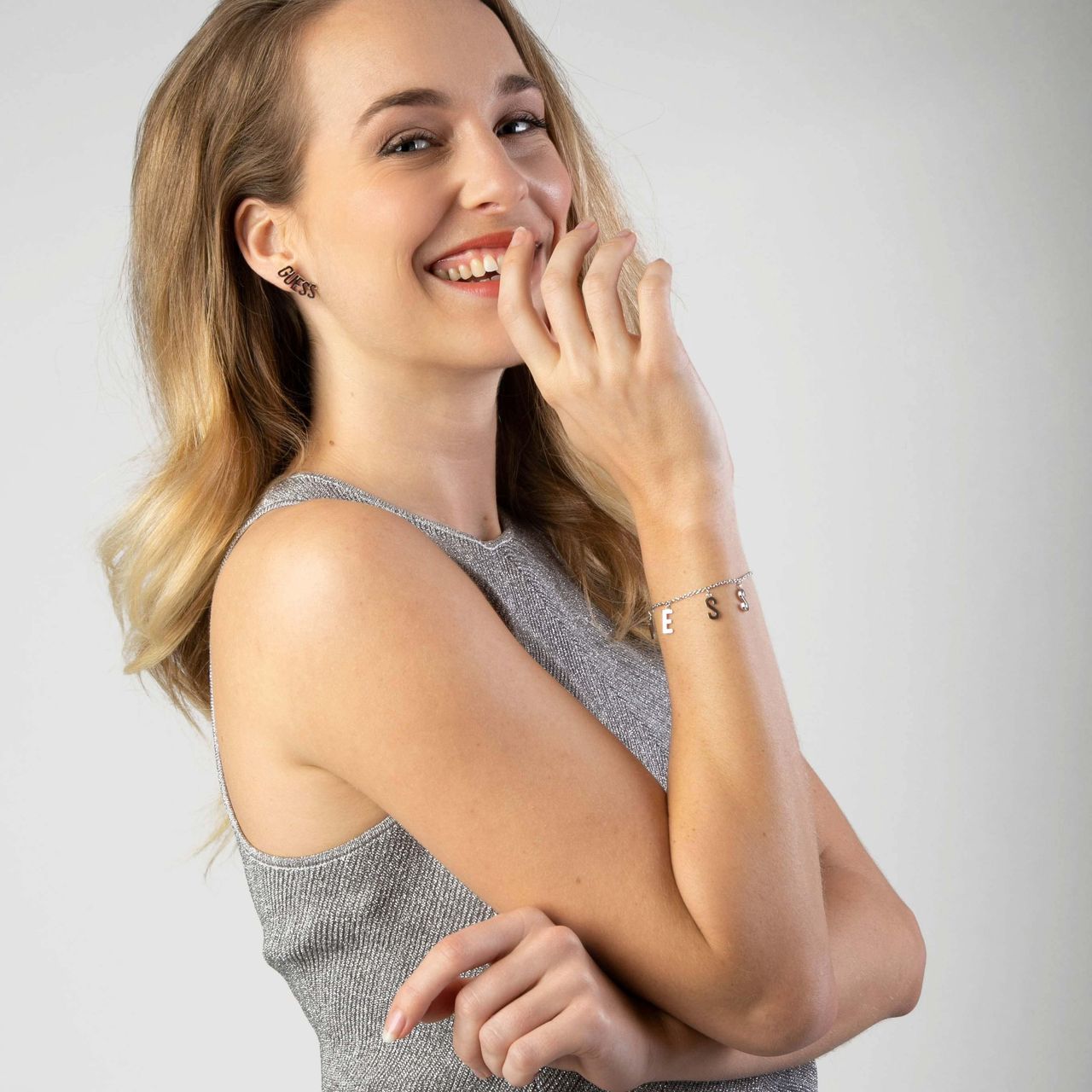 Guess stainless steel armband letters LOS ANGELES