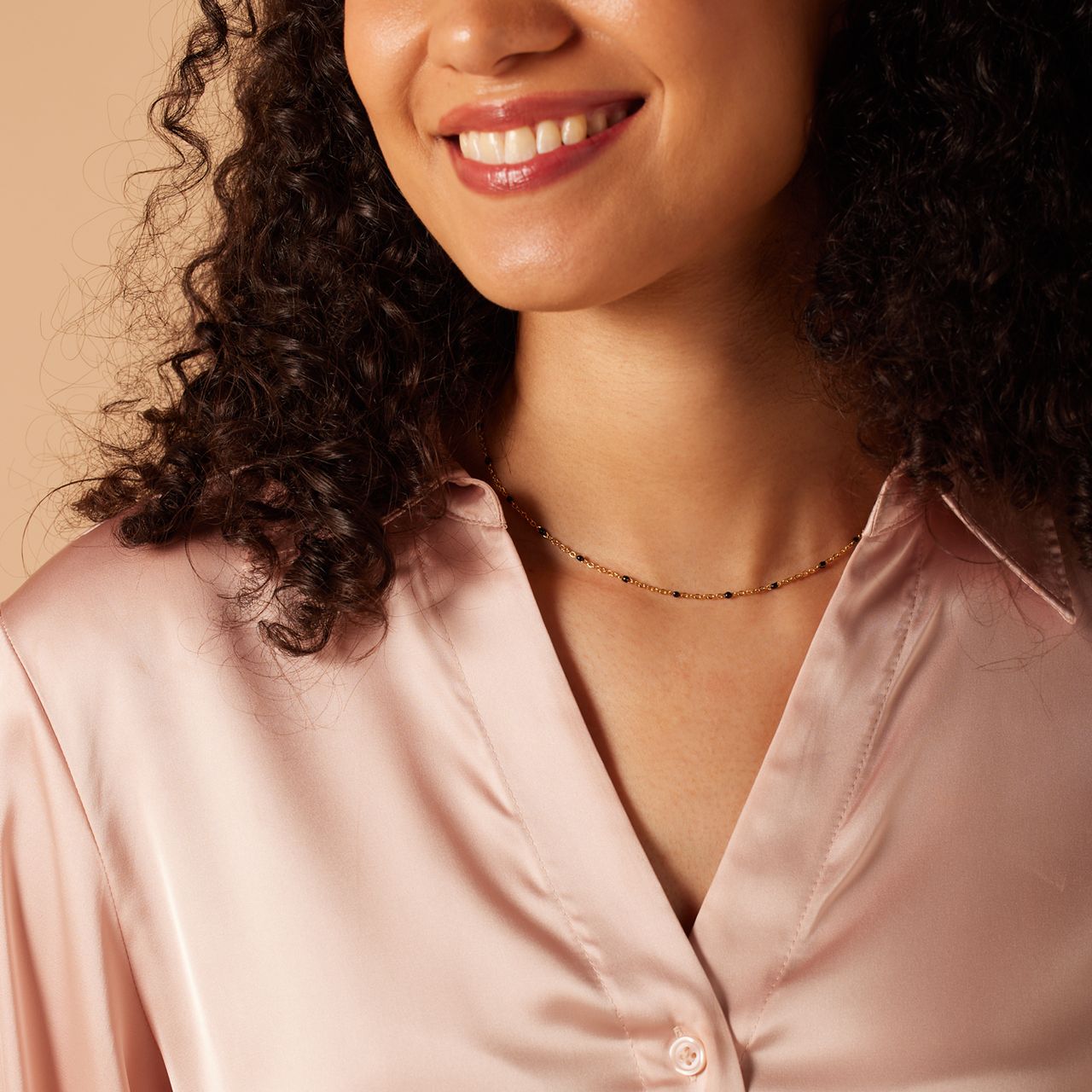 Stalen goldplated ketting voor dames