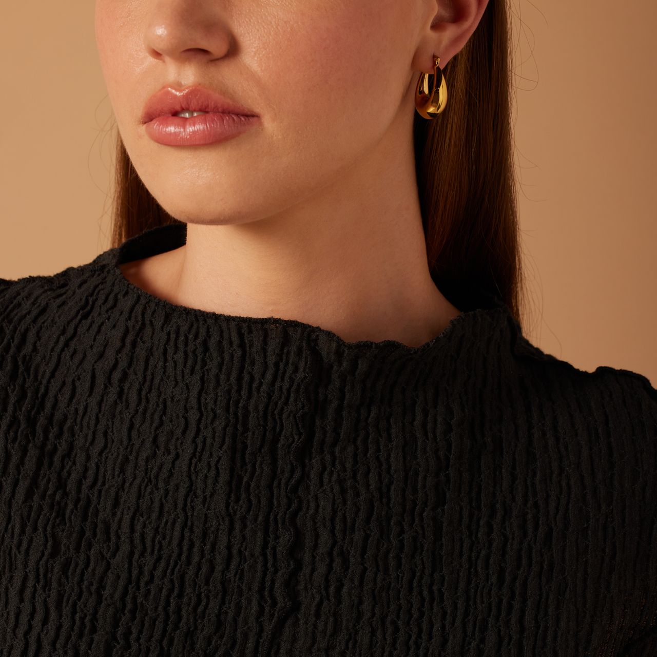 Myla stalen goldplated oorringen voor dames