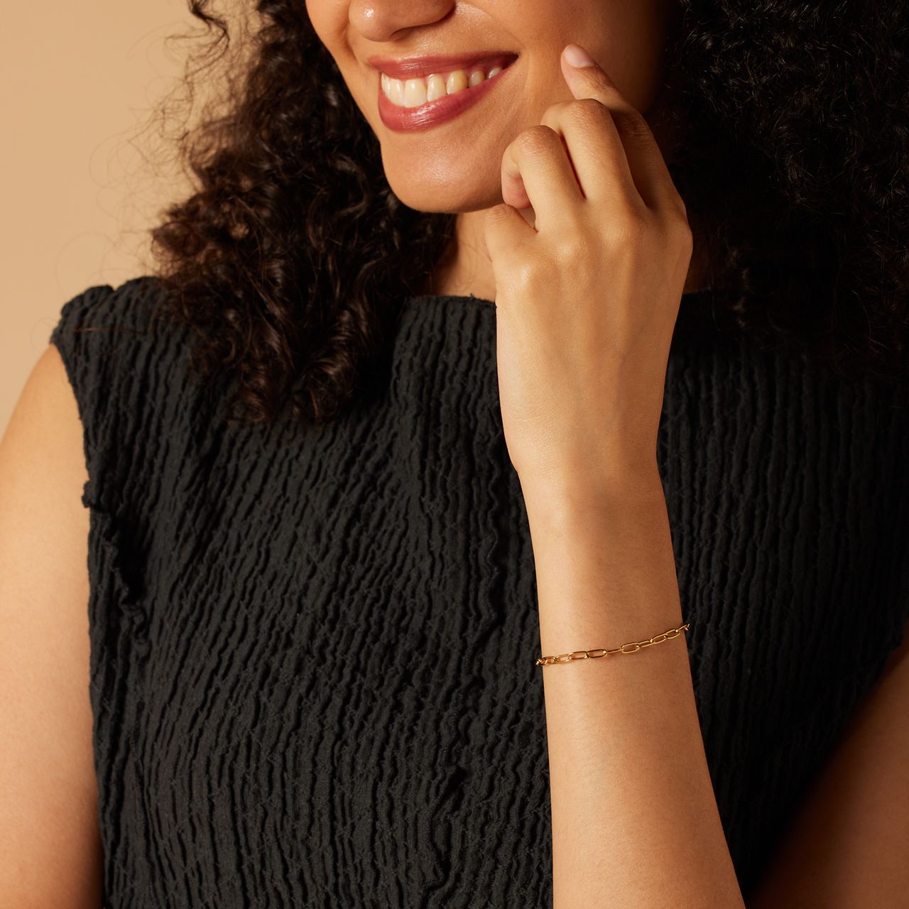 Stainless steel goldplated fantasiearmband voor dames