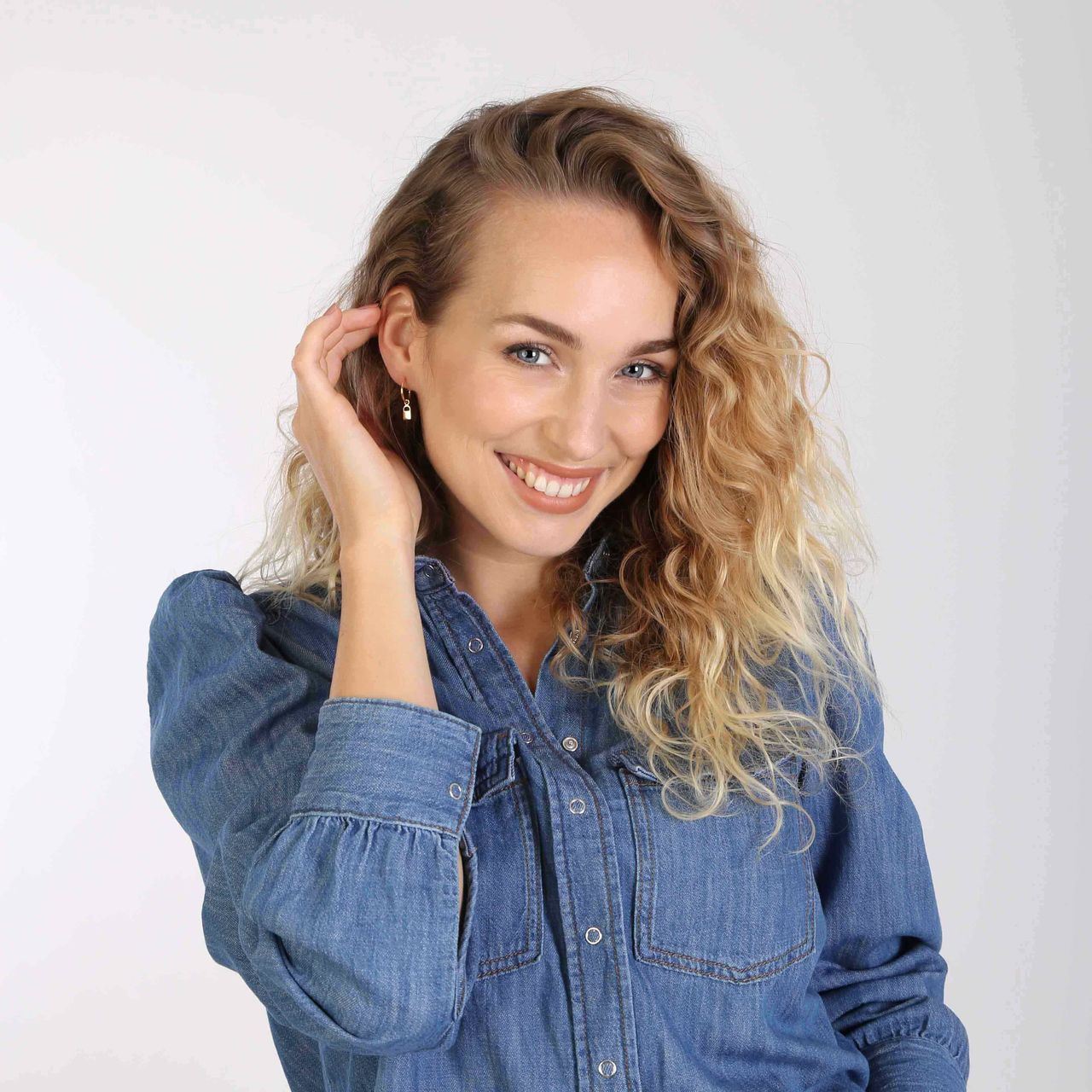 Zilveren oorbel gold Mix&Match