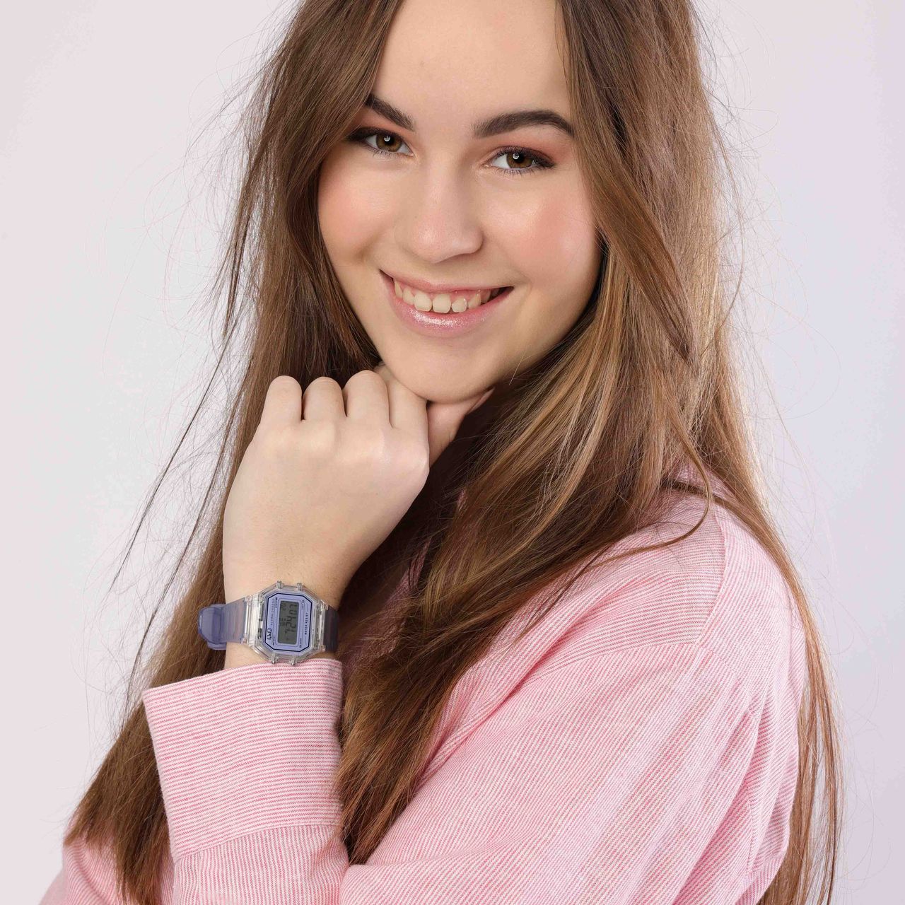 Q&Q retro horloge met een kunststof band