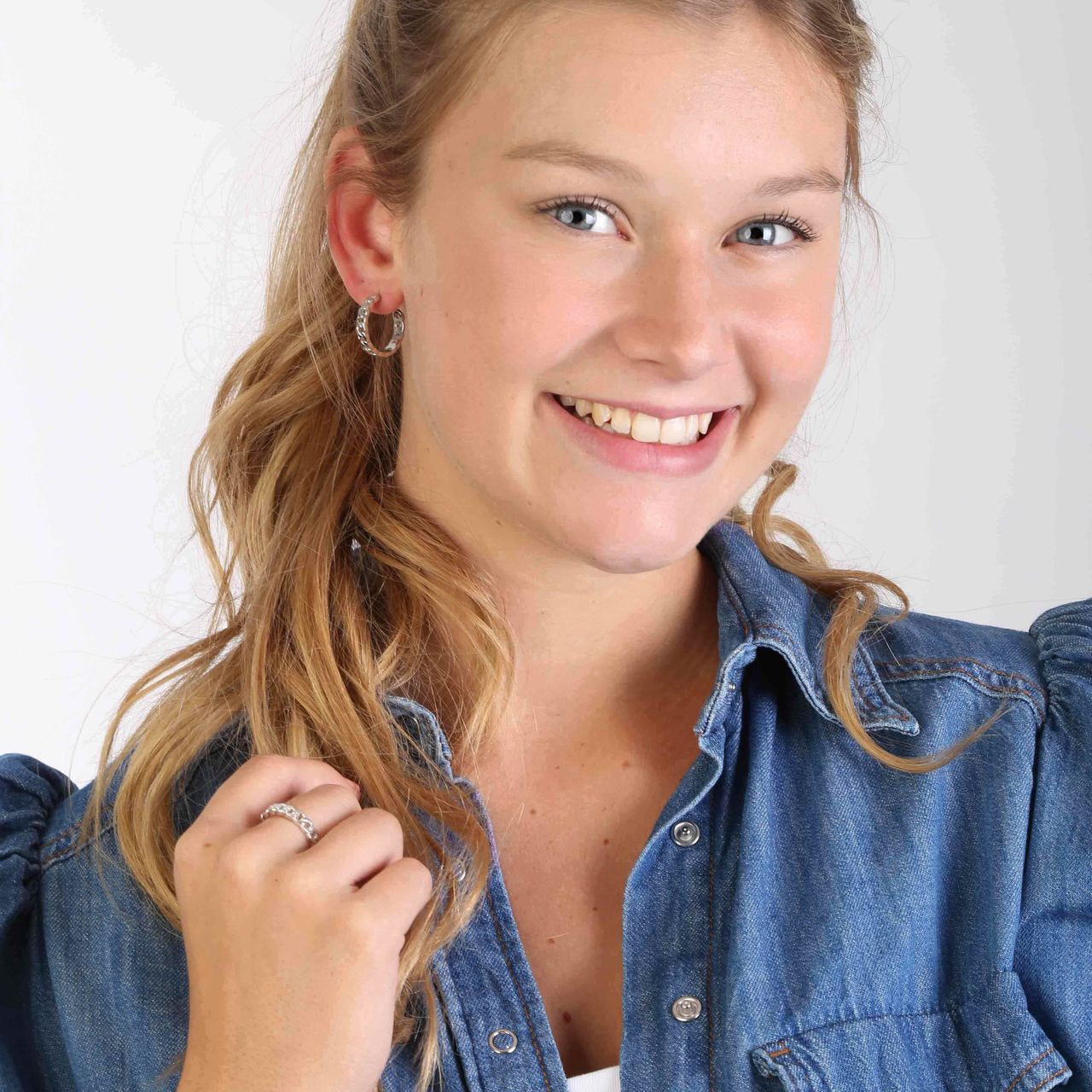 Zilveren ring gourmetschakel